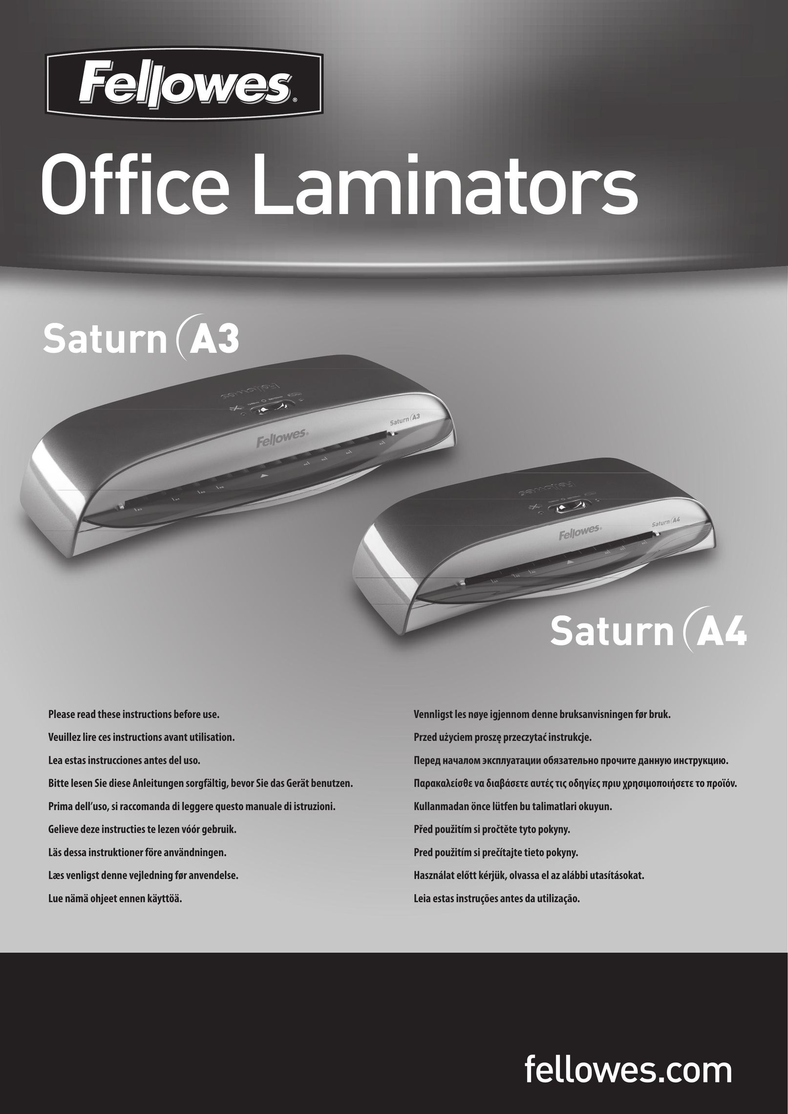 Fellowes Saturn A4 Laminator User Manual