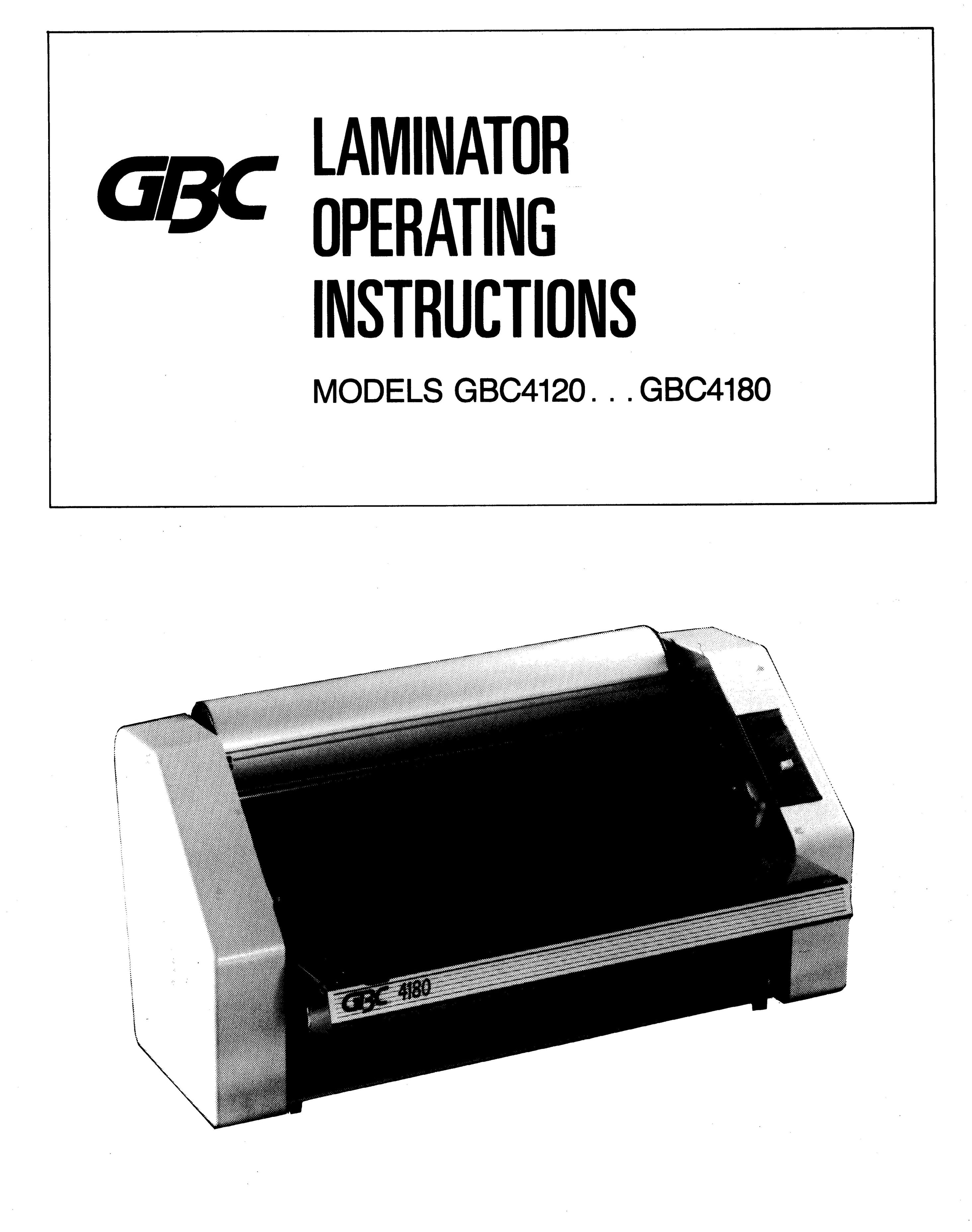 GBC 4120 Laminator User Manual
