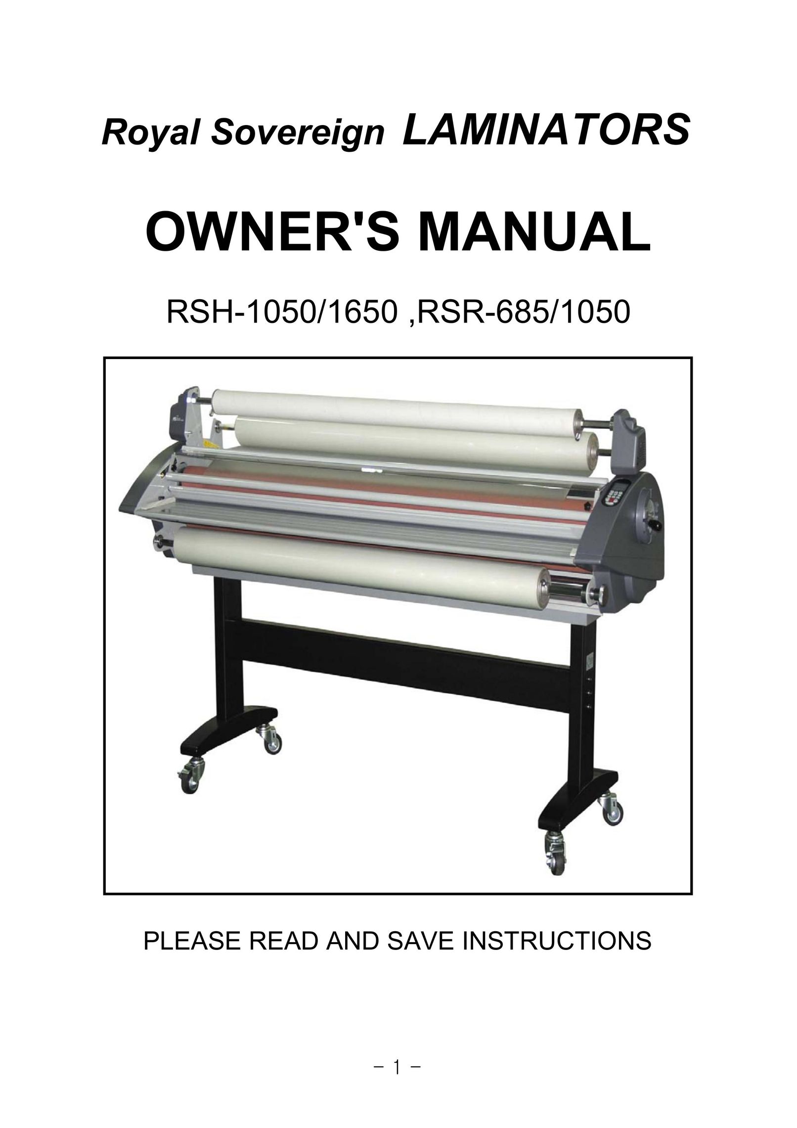 Royal Sovereign RSH-1050 Laminator User Manual