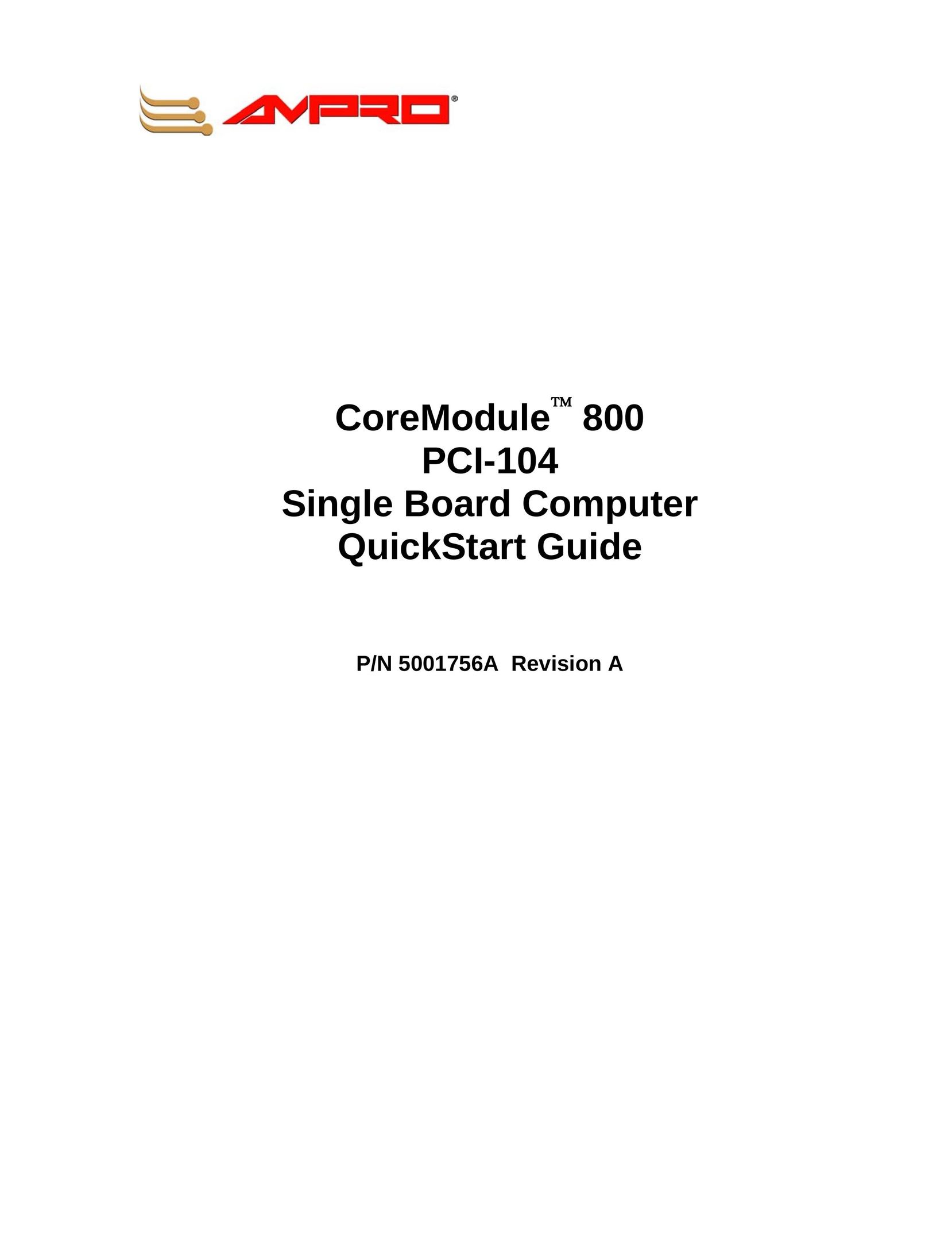 Ampro Corporation PCI-104 Laptop User Manual