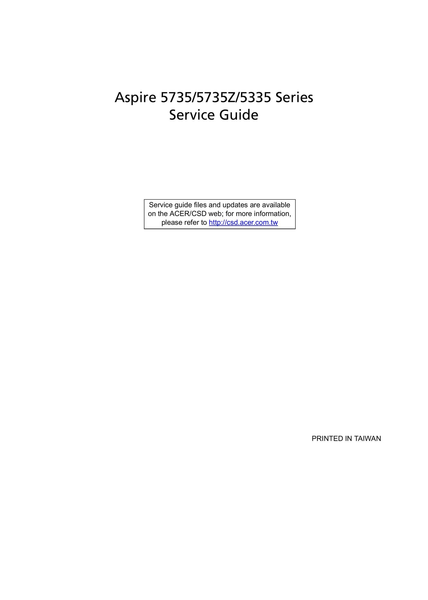 Aspire Digital 5335 Laptop User Manual