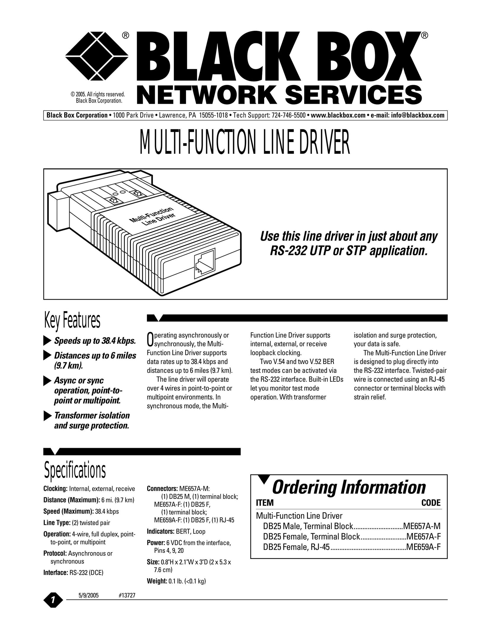 Black Box ME657A-M Laptop User Manual