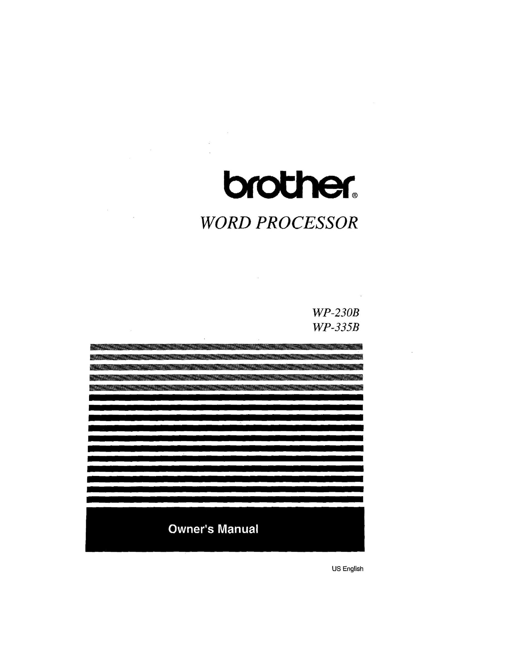 Brother WP-230B Laptop User Manual