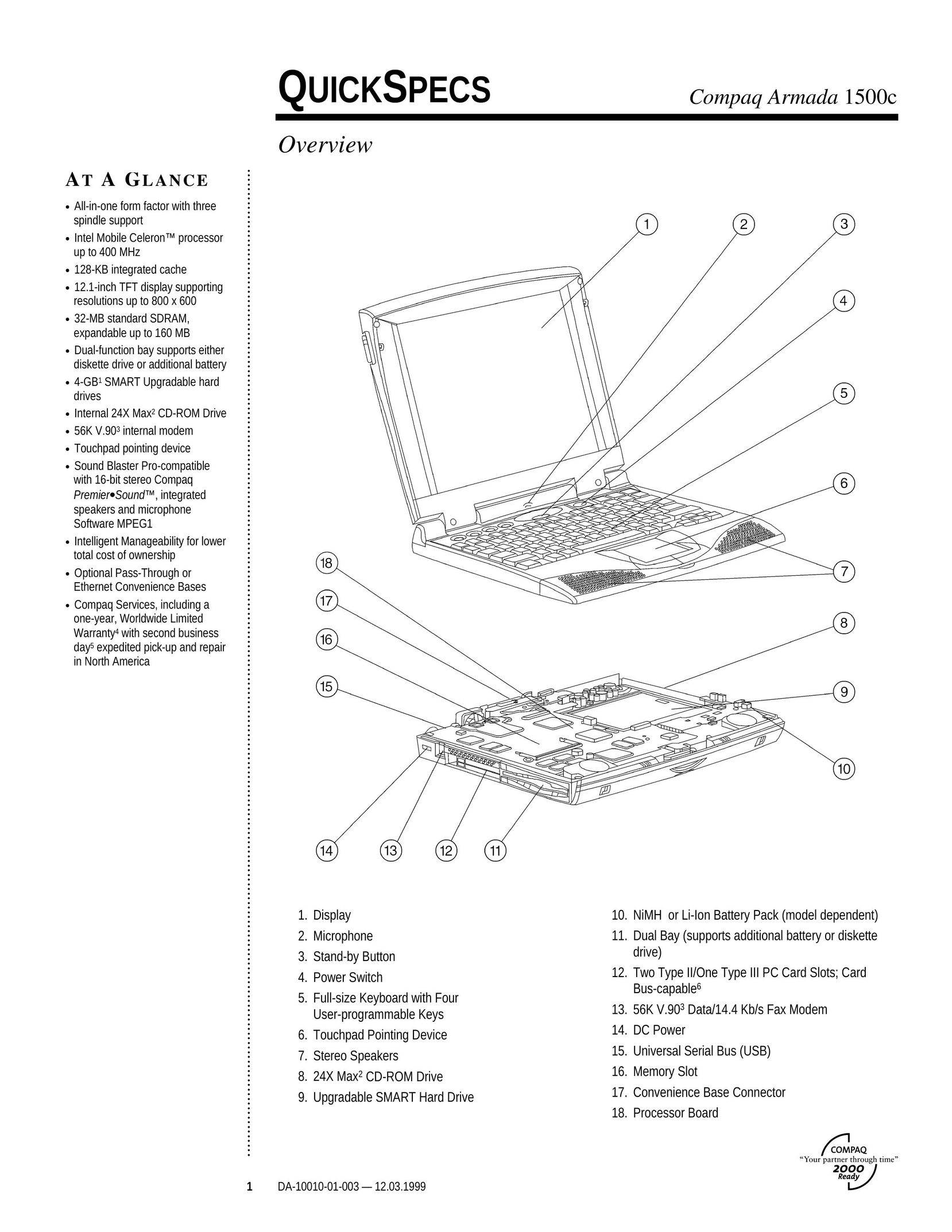 Compaq 1500c Laptop User Manual