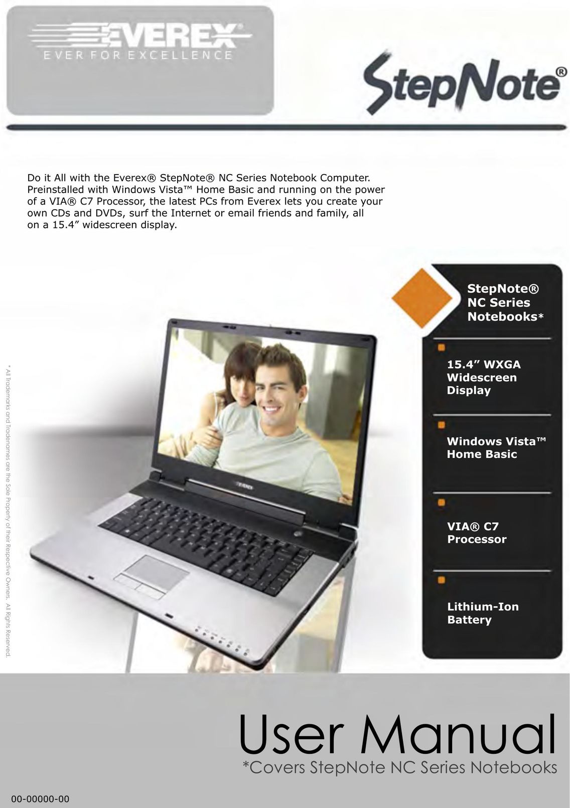 Everex Stepnote NC Laptop User Manual
