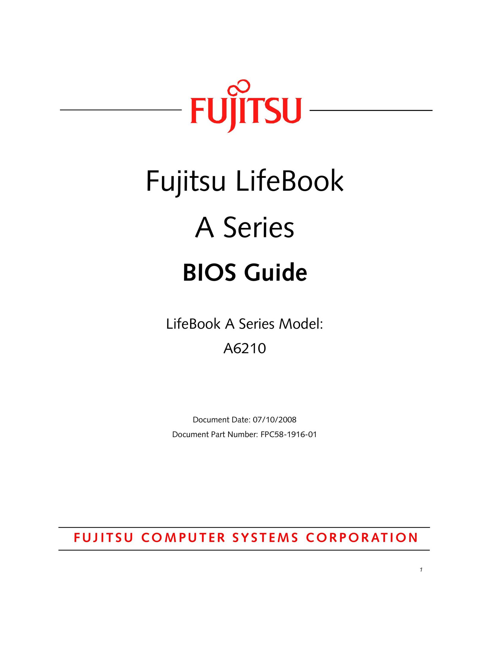 Fujitsu A6210 Laptop User Manual