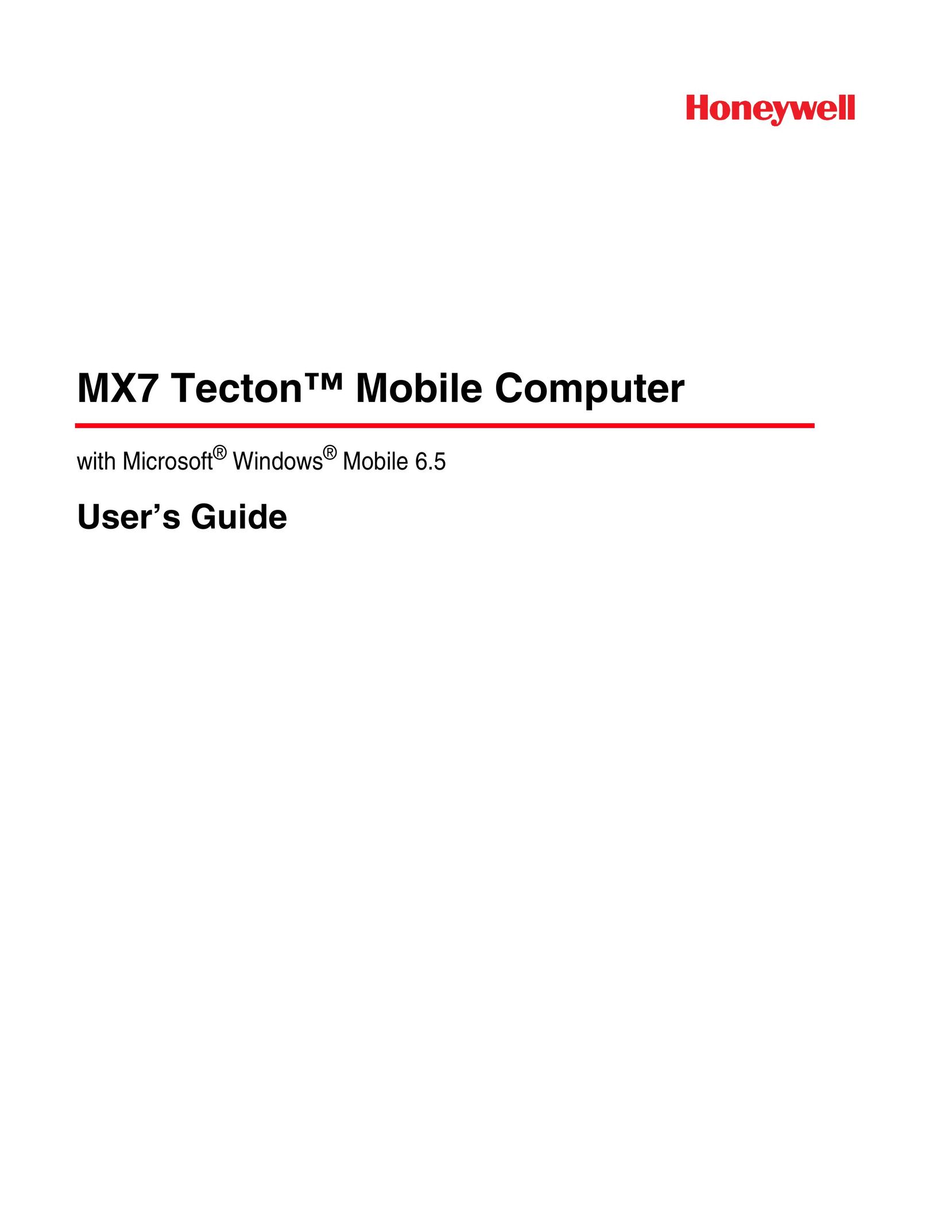 Honeywell MX7 Laptop User Manual