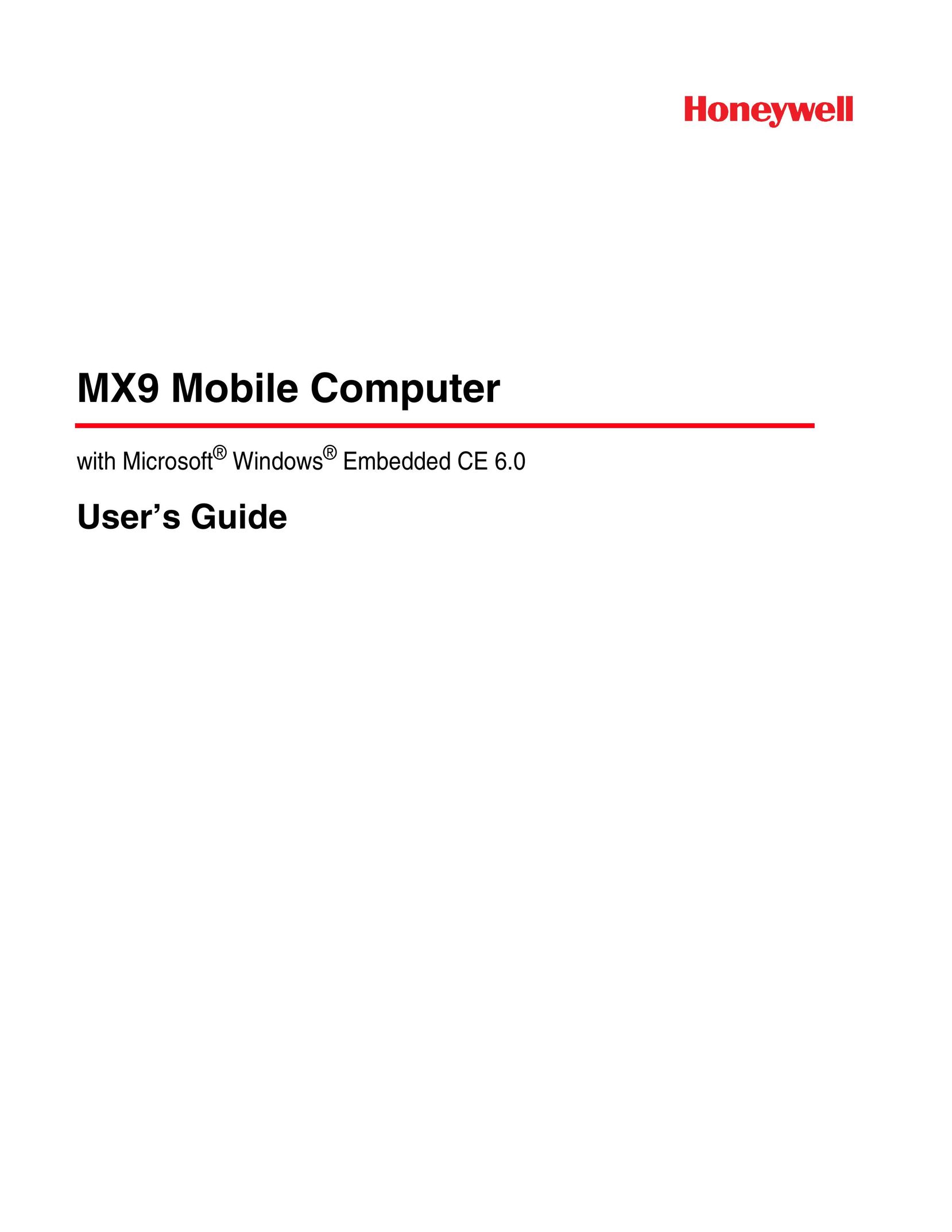 Honeywell MX9 Laptop User Manual