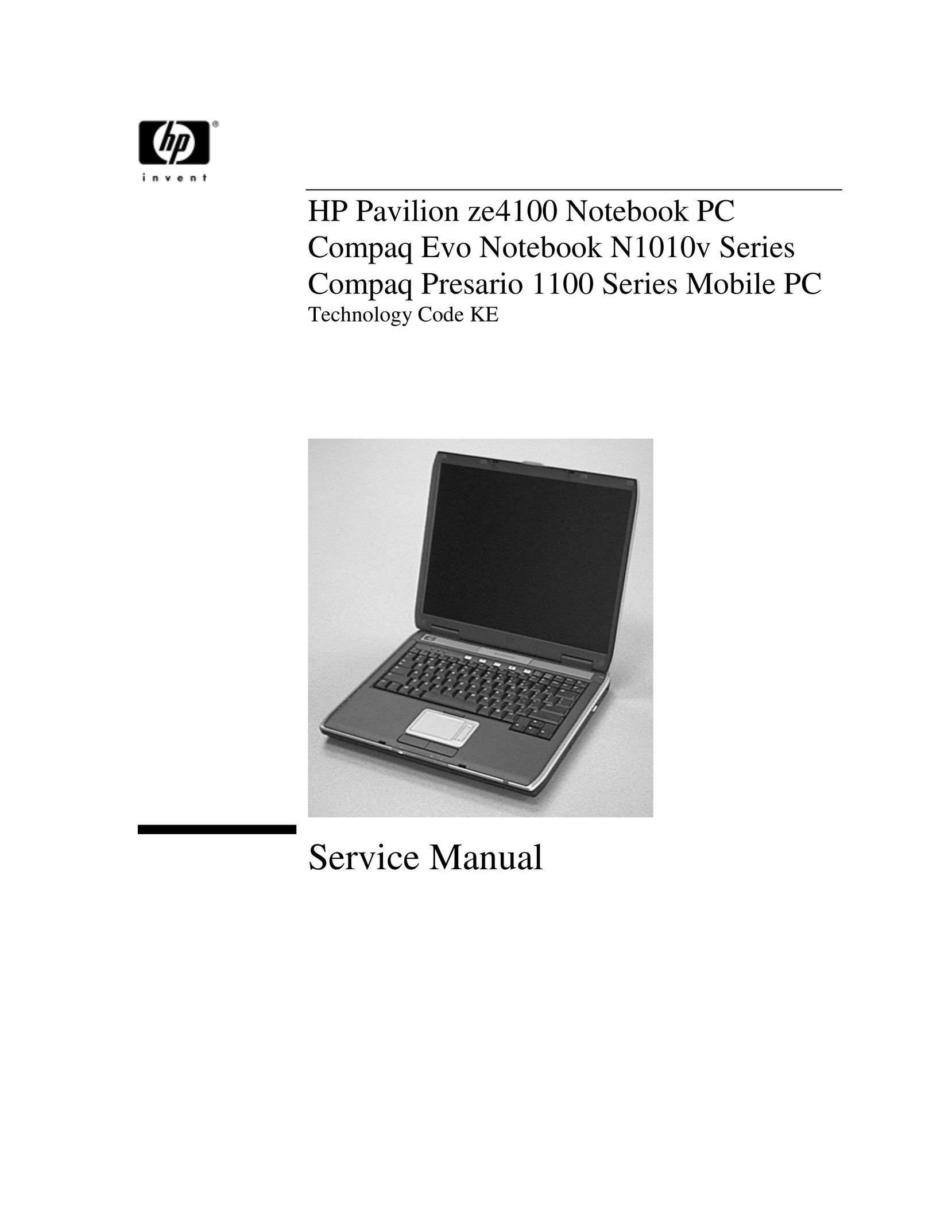 HP (Hewlett-Packard) 1100 Laptop User Manual