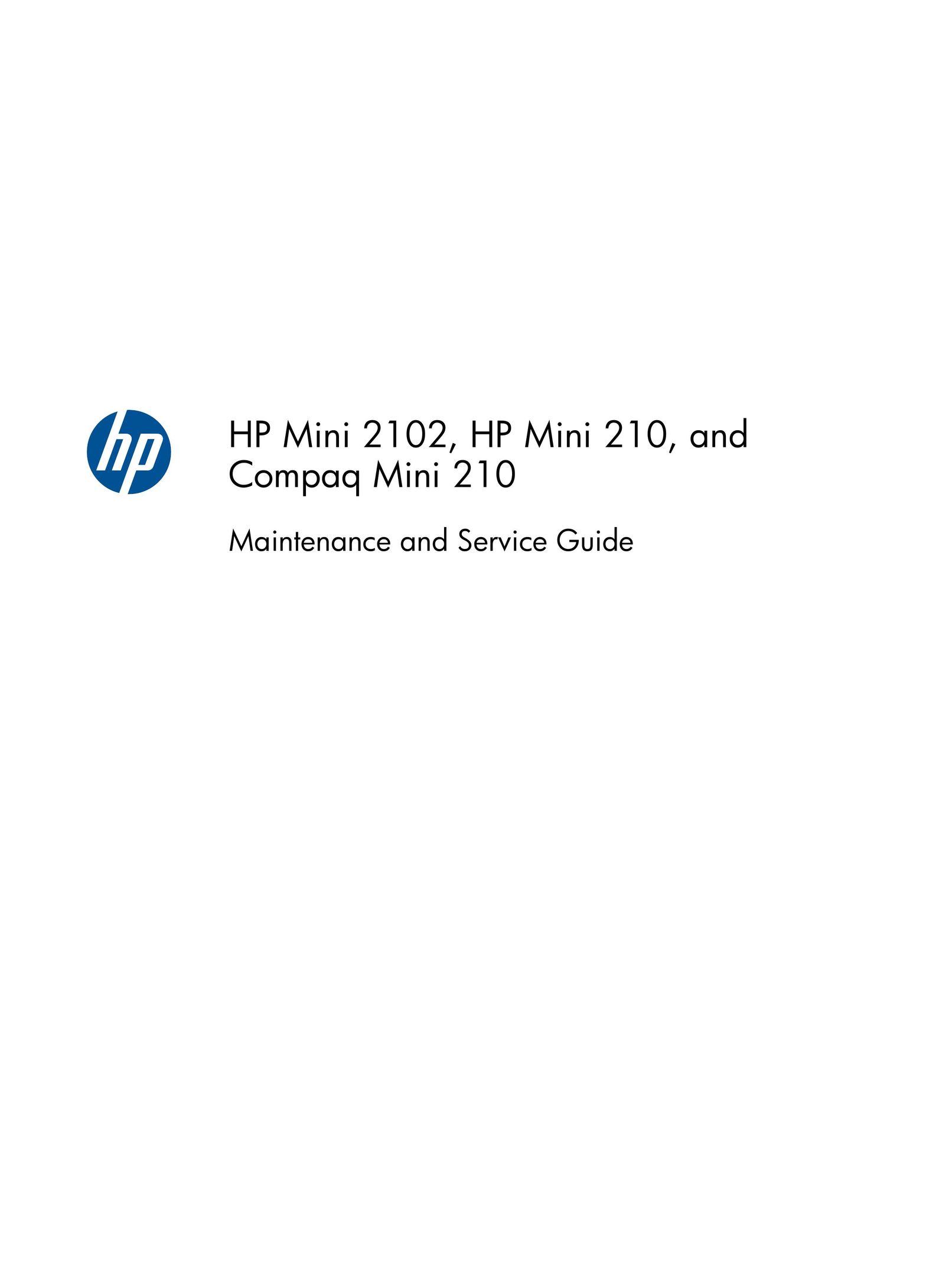 HP (Hewlett-Packard) 2102 Laptop User Manual