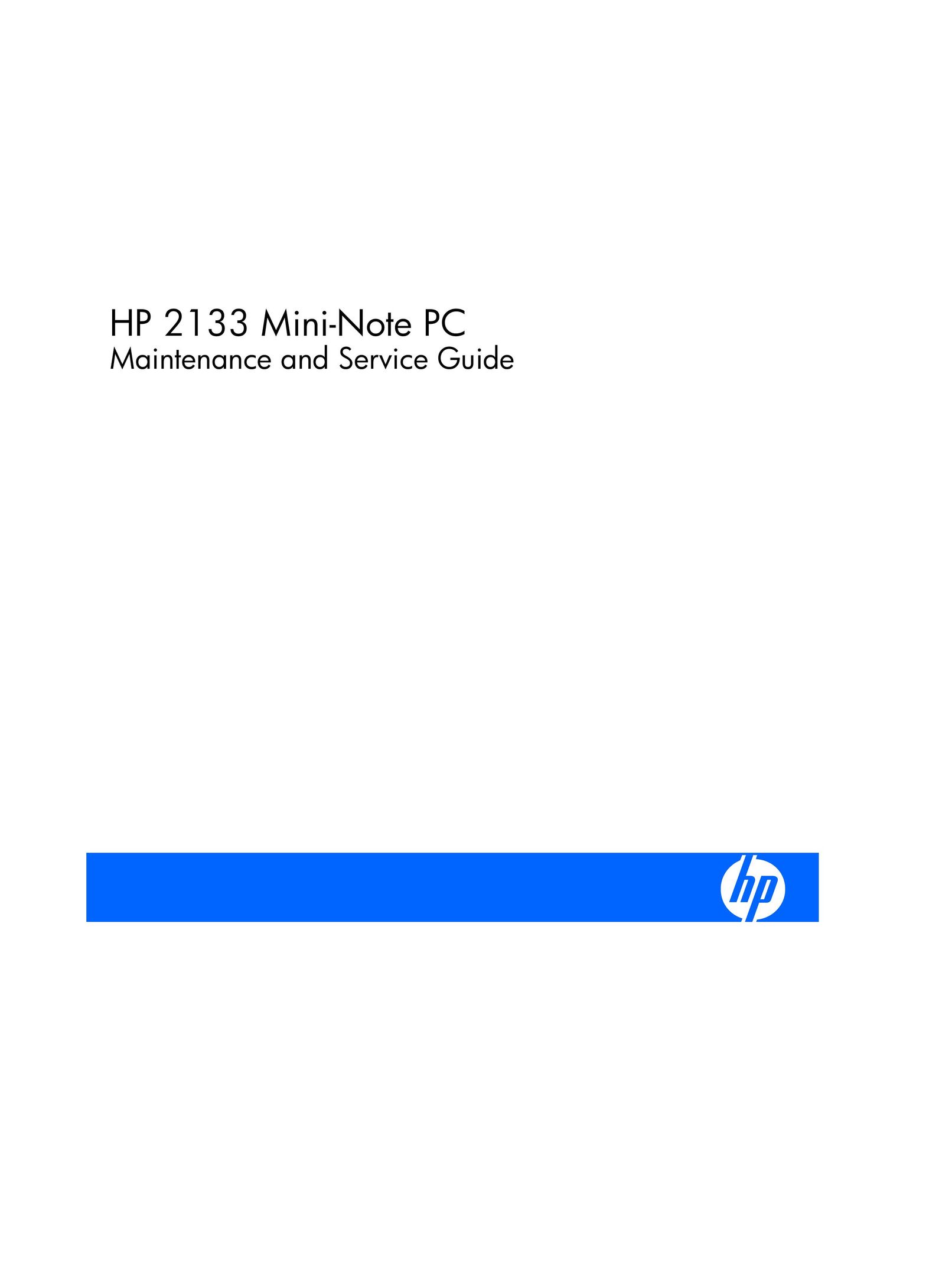 HP (Hewlett-Packard) 2133 Laptop User Manual