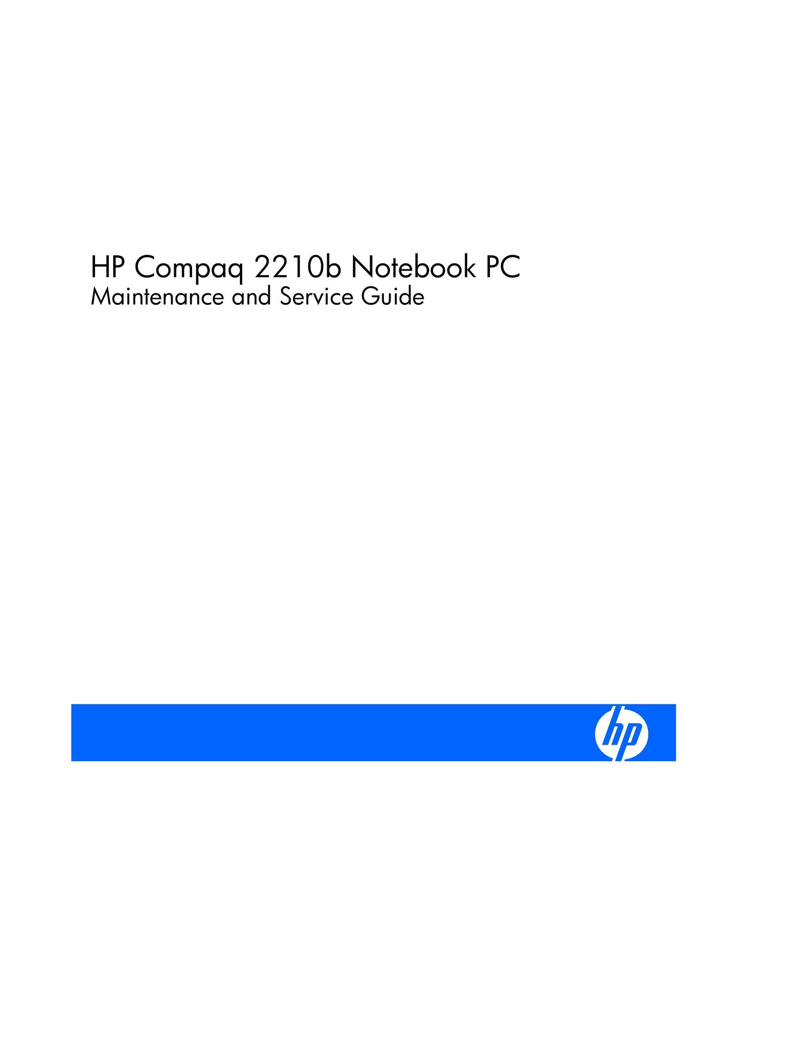 HP (Hewlett-Packard) 2210B Laptop User Manual