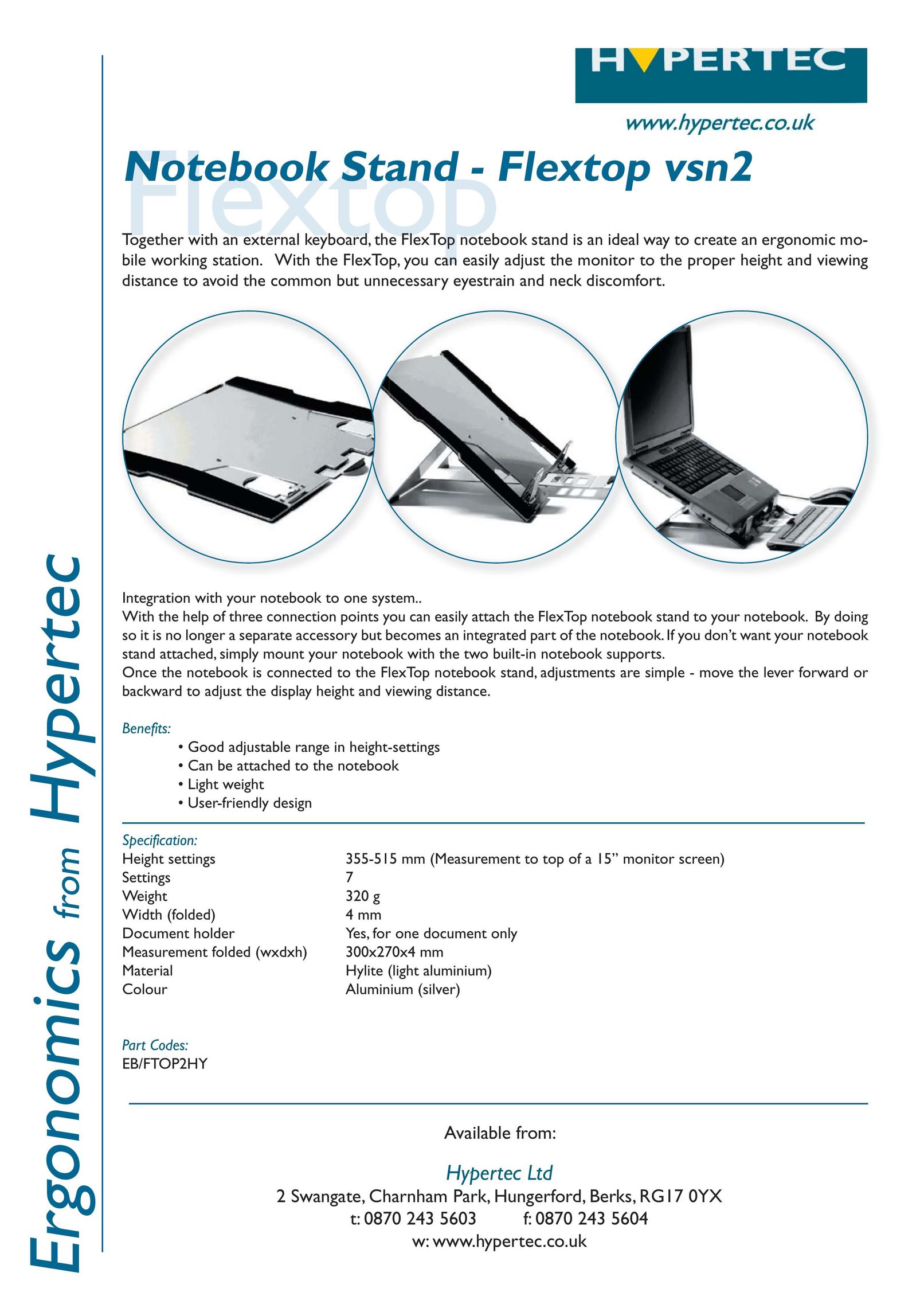 Hypertec Flextop vsn2 Laptop User Manual