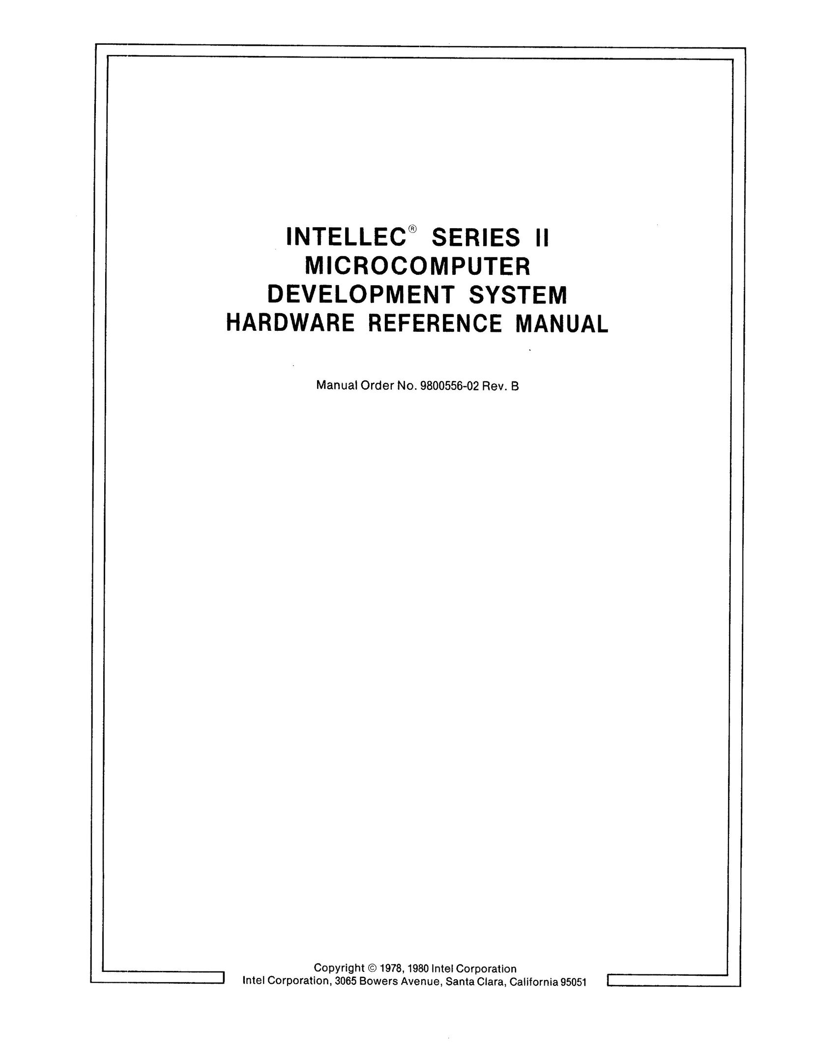Intel microcomputer development system hardware Laptop User Manual