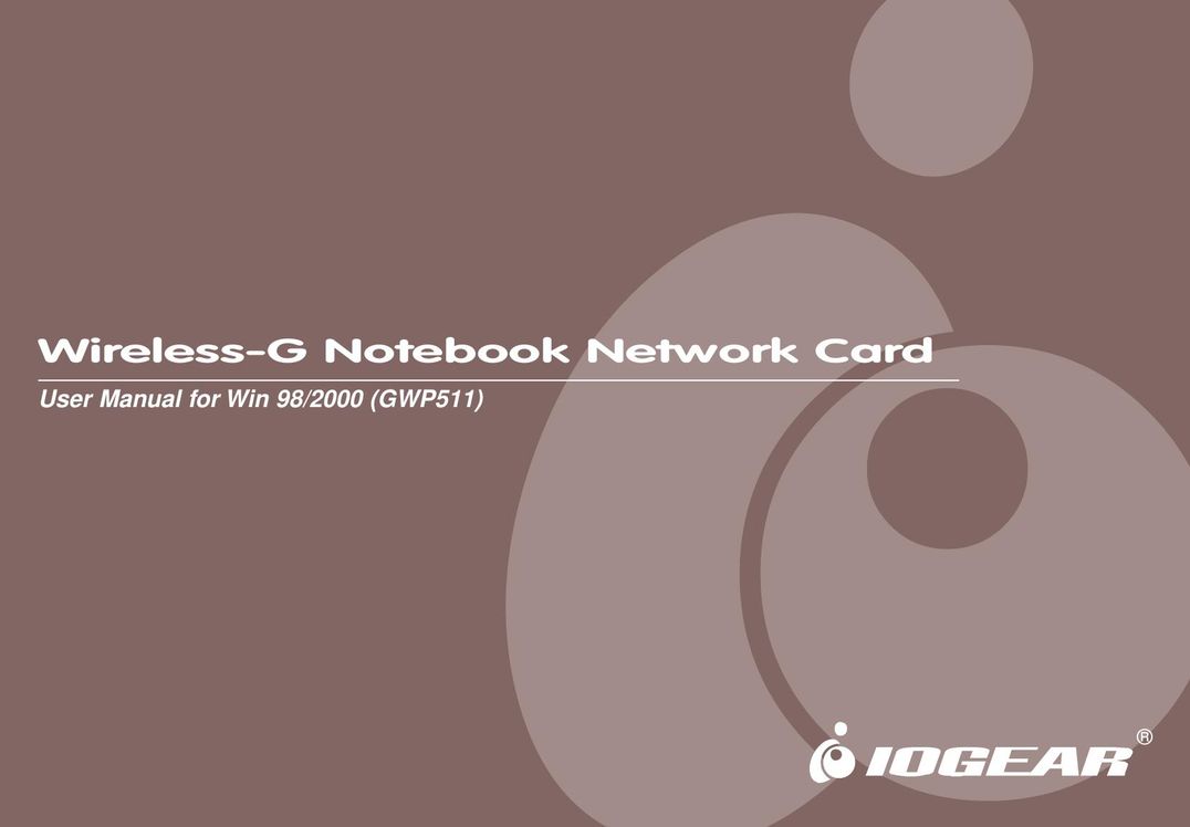 IOGear 1017 GWP511 Laptop User Manual