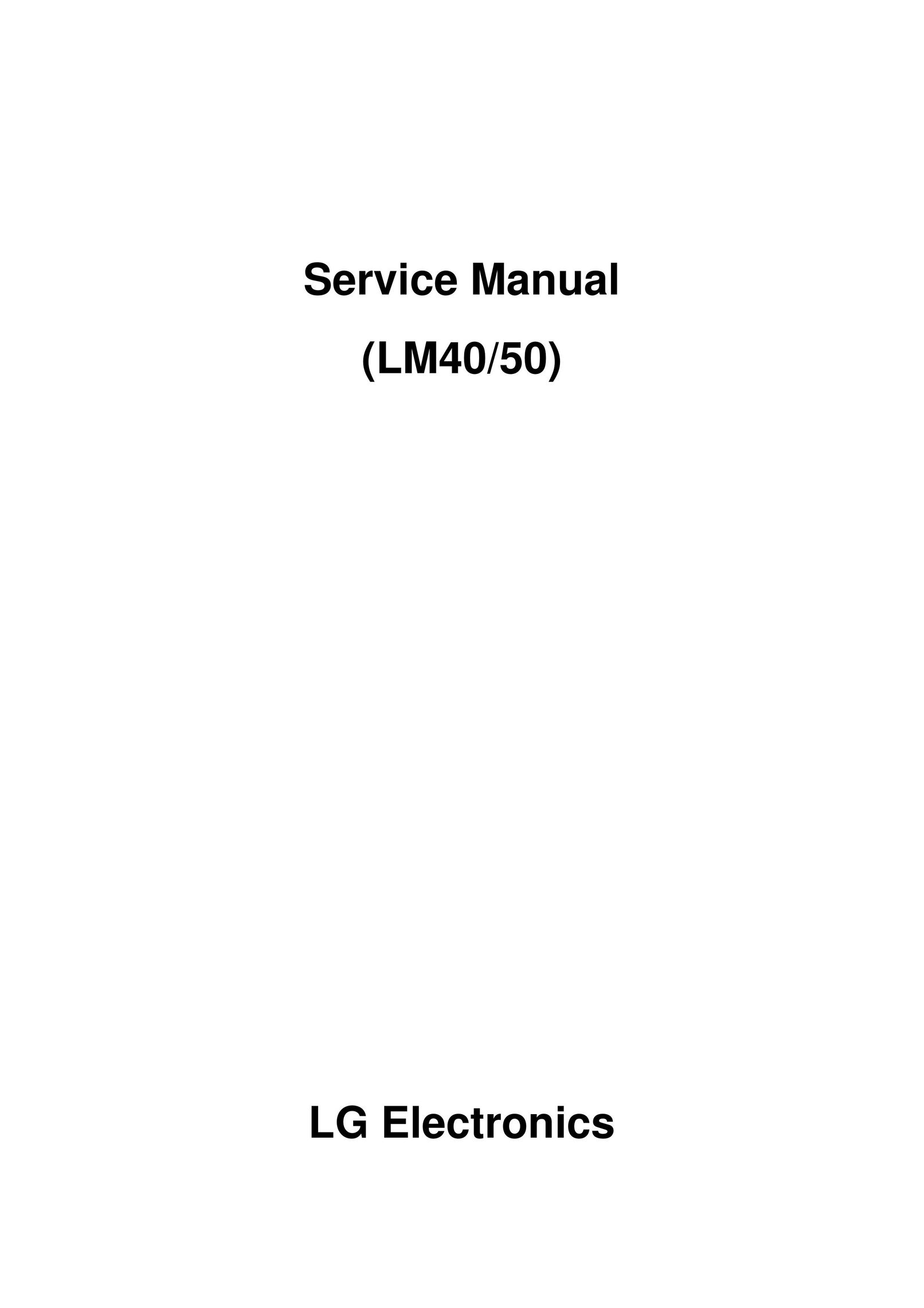 LG Electronics LM50 Laptop User Manual