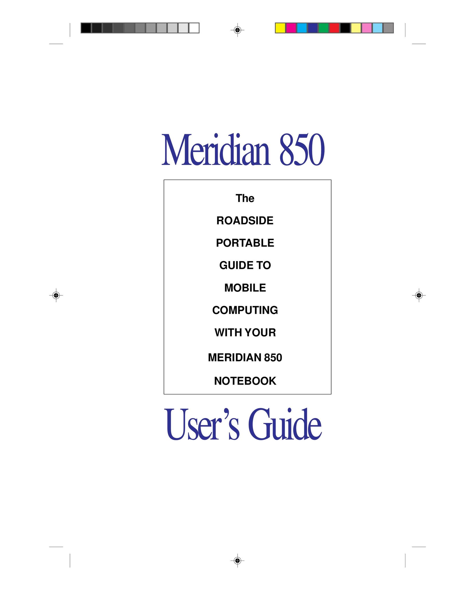 Micron Technology MERIDIAN 850 Laptop User Manual