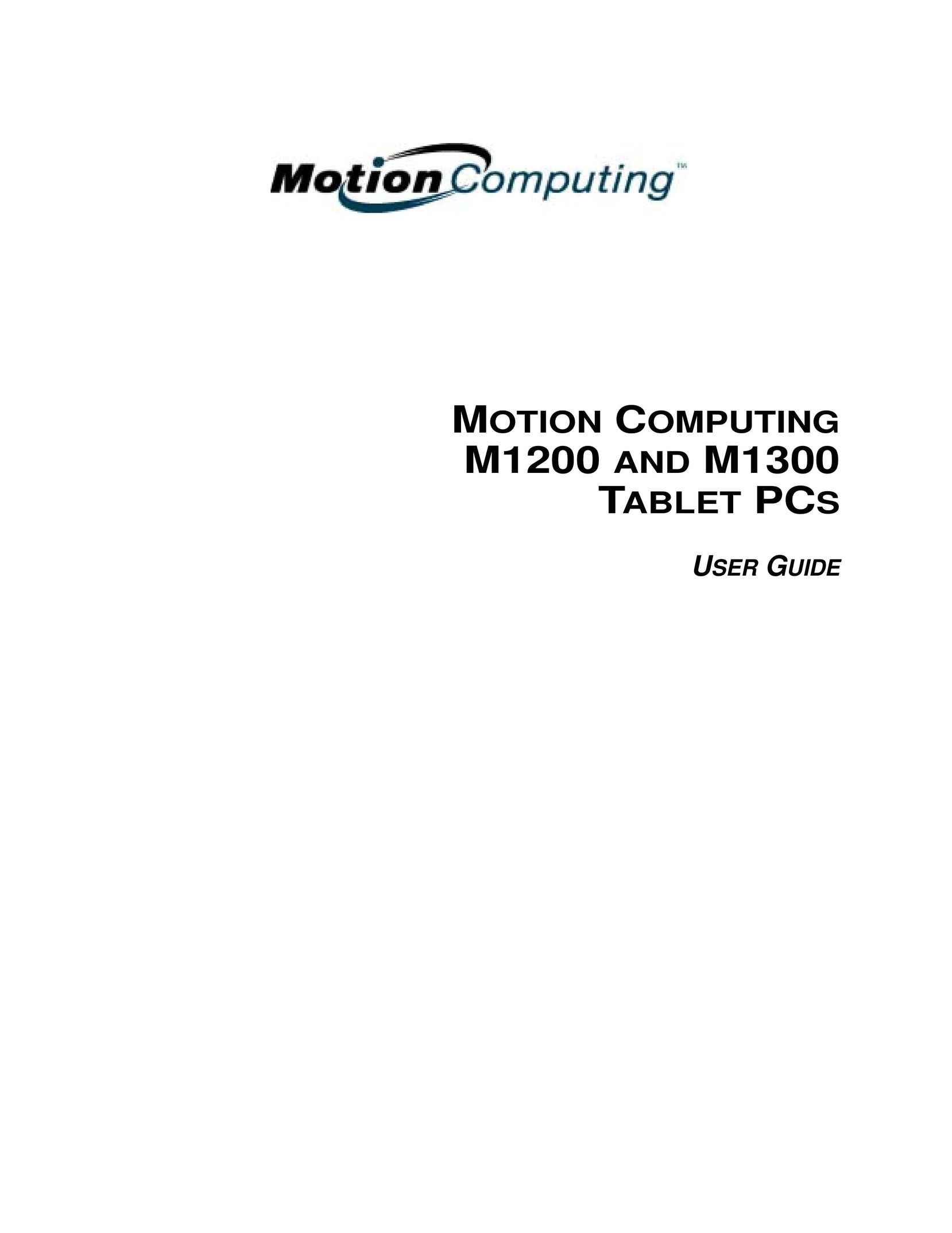 Motion Computing M1300 Laptop User Manual