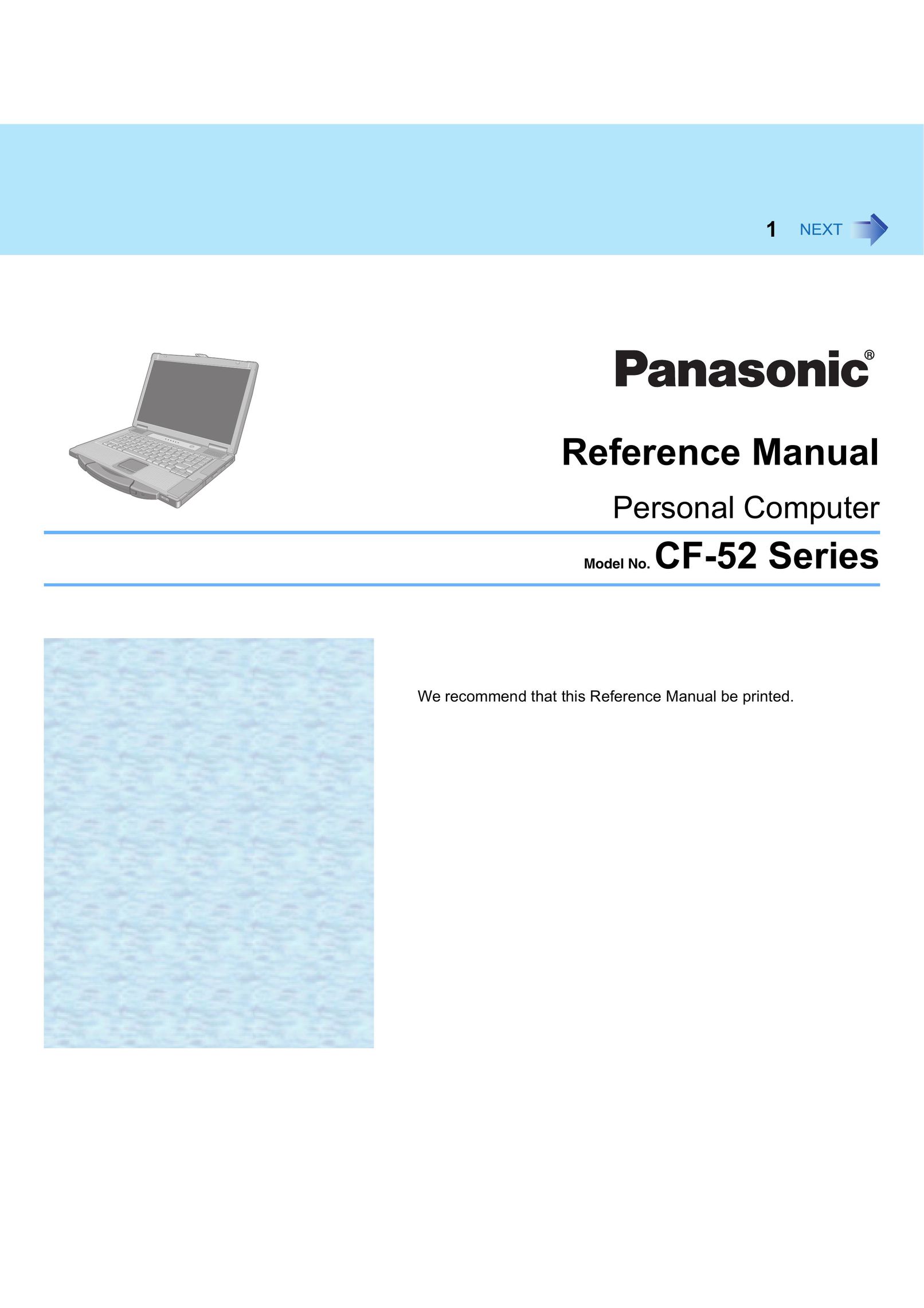 Panasonic CF-52 Series Laptop User Manual