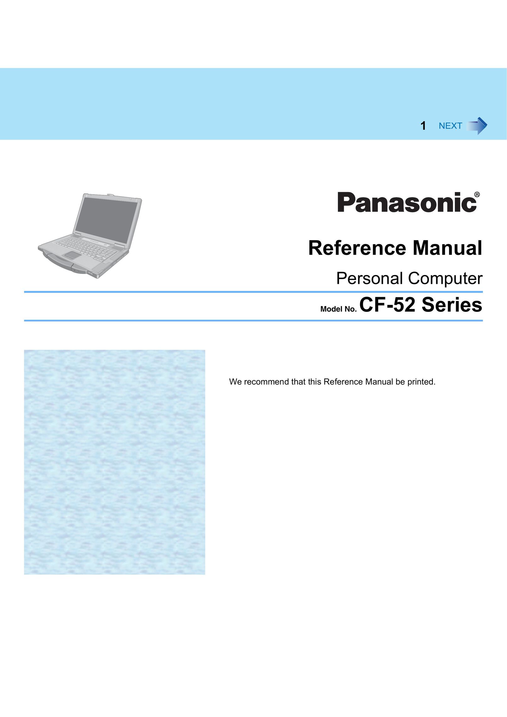 Panasonic CF-52TKGBZ1M Laptop User Manual