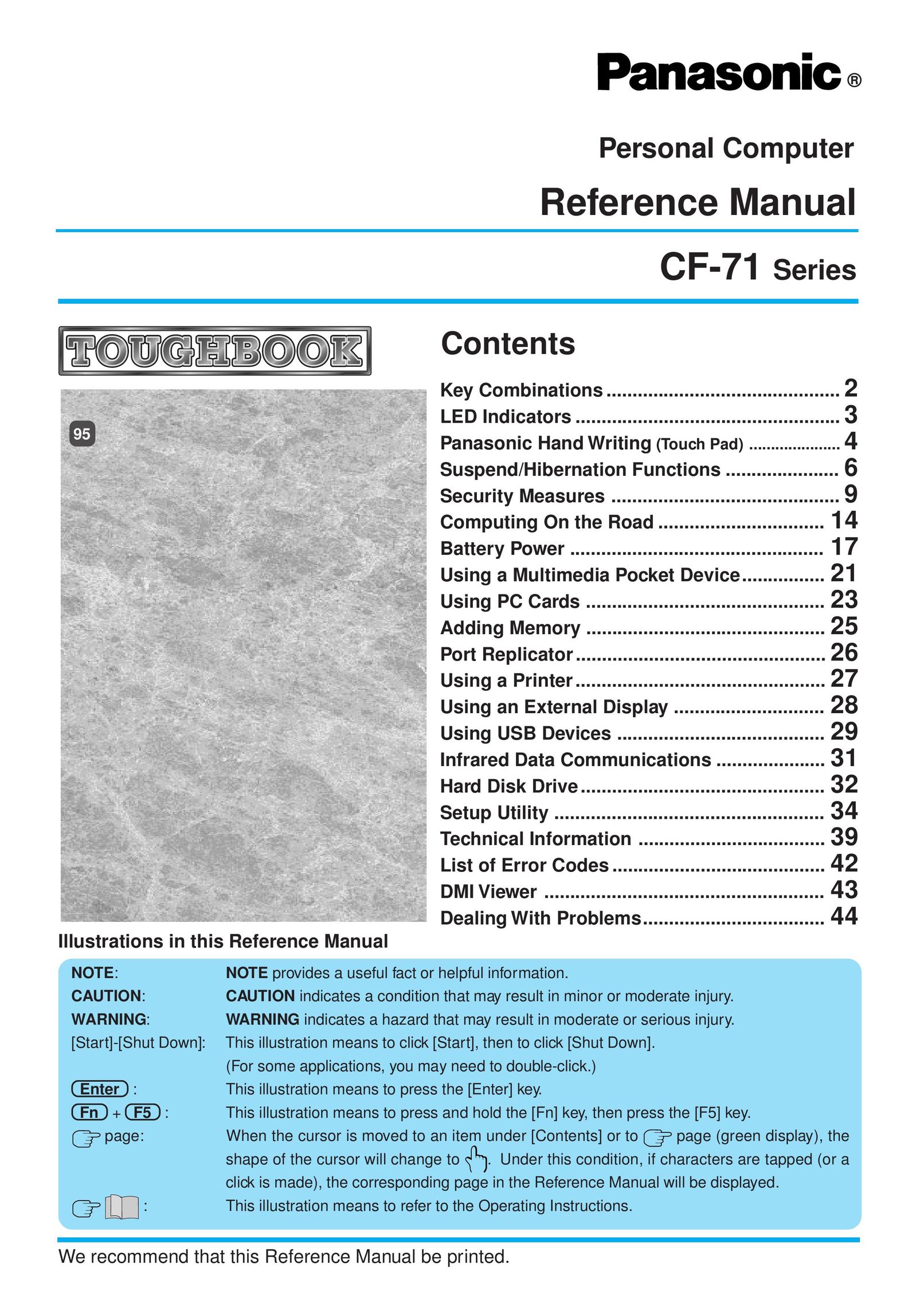 Panasonic CF-71 Laptop User Manual