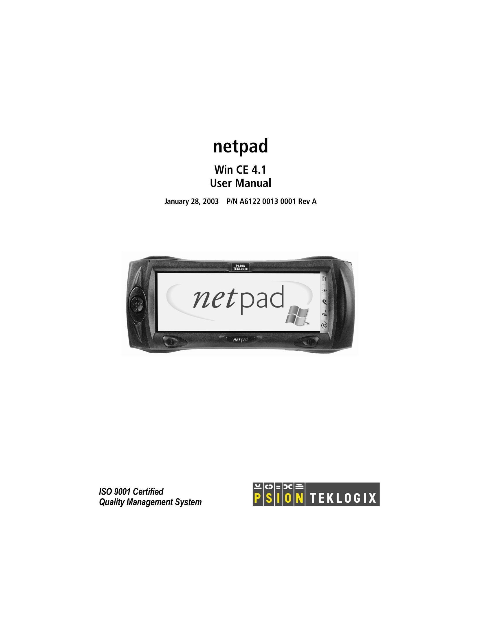 Psion Teklogix netpad Win CE 4.1 Laptop User Manual