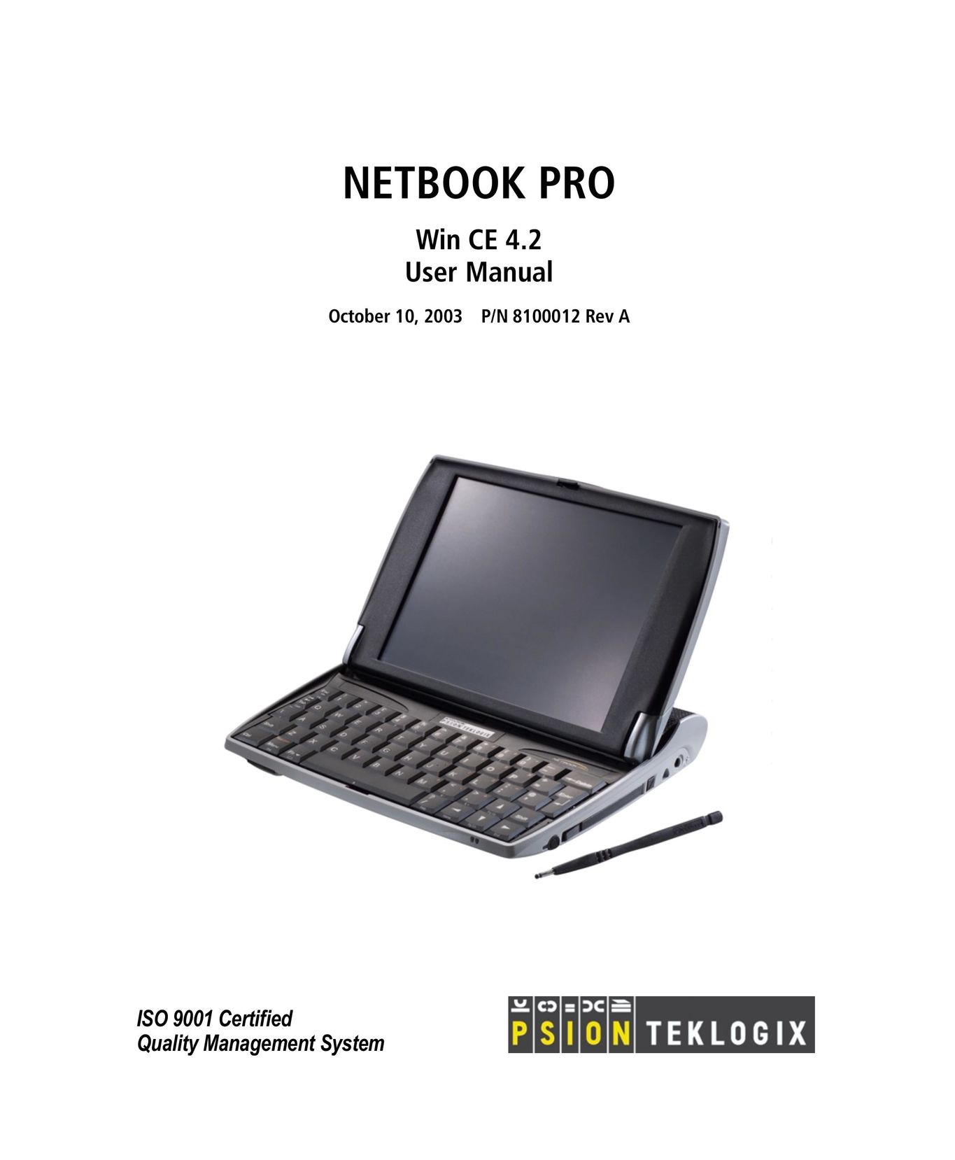 Psion Teklogix Win CE 4.2 Laptop User Manual