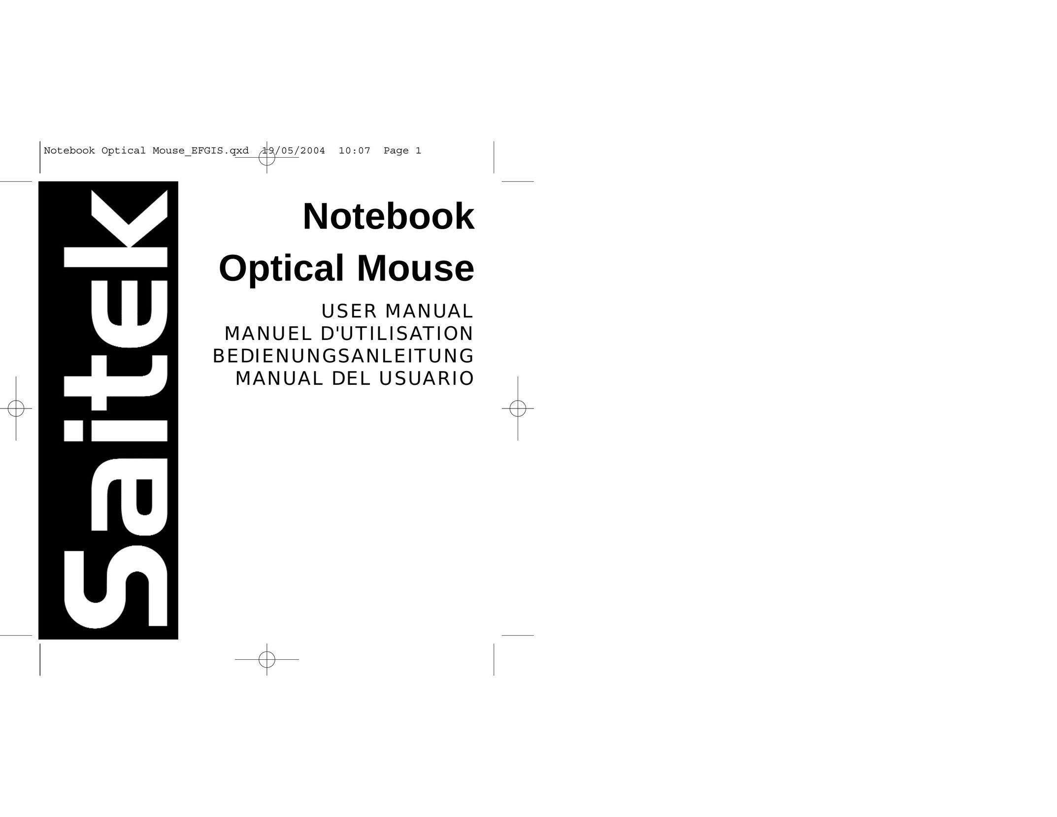Saitek Notebook Optical Mouse Laptop User Manual