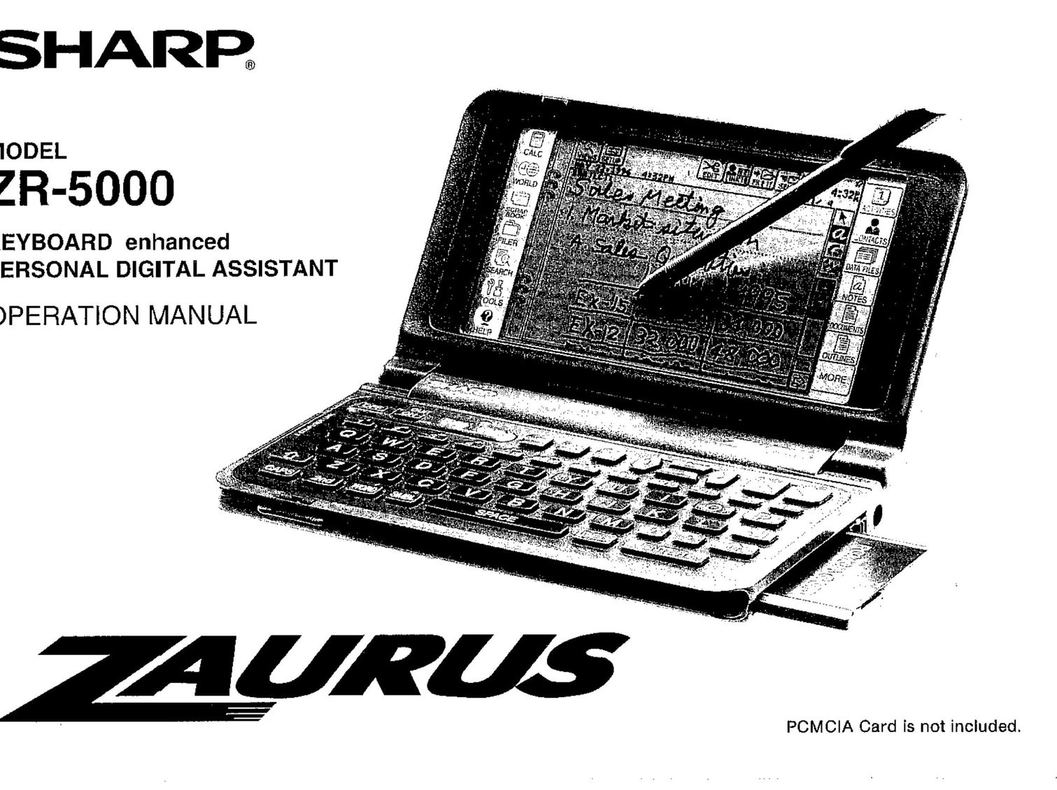 Sharp ZR-5000 Laptop User Manual