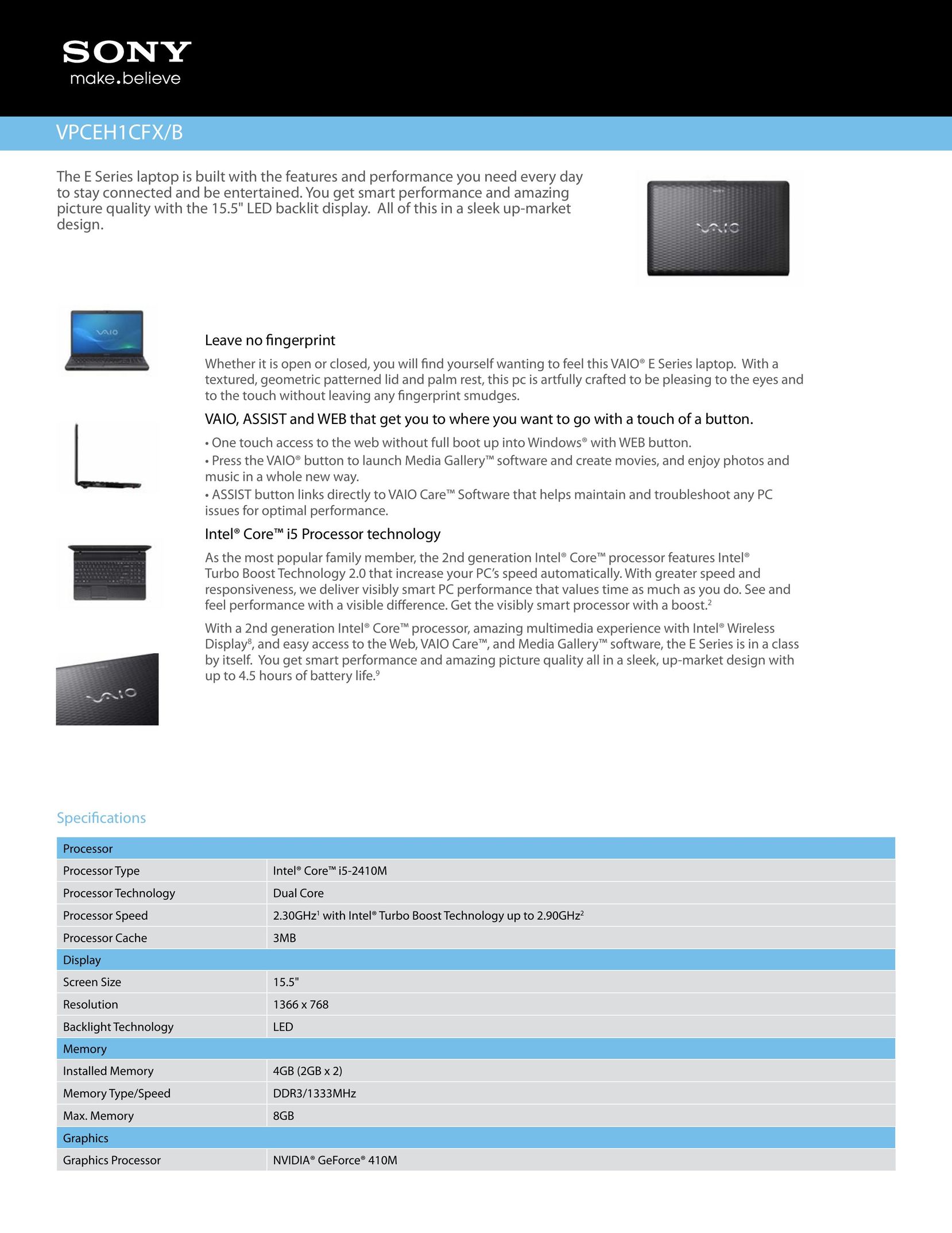 Sony A8N-SLI Laptop User Manual