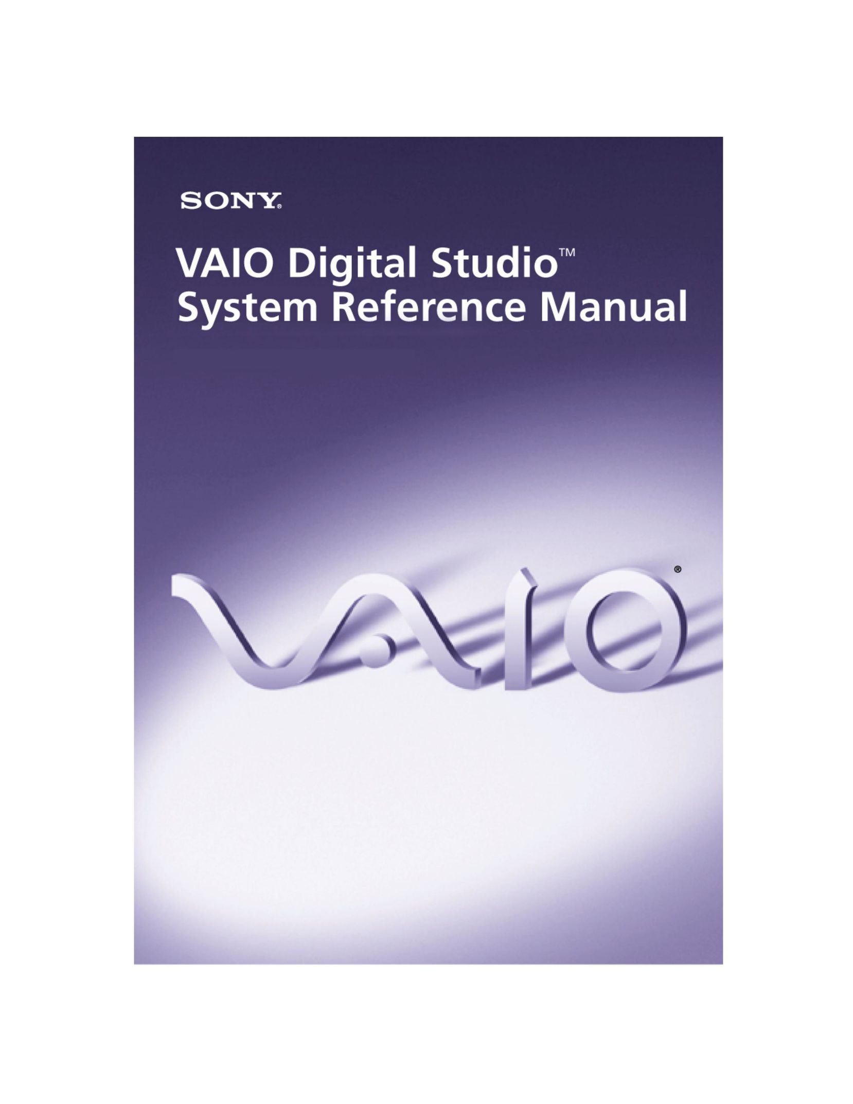 Sony Digital Studio System Laptop User Manual