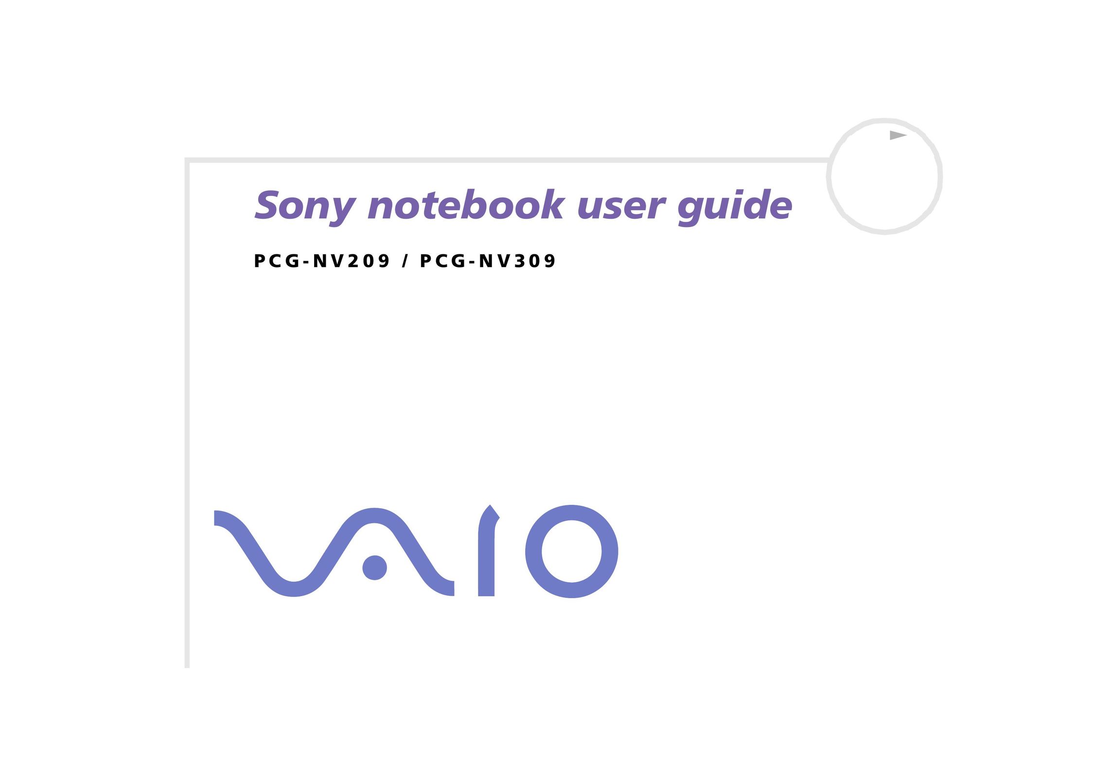 Sony PCG NV209 Laptop User Manual