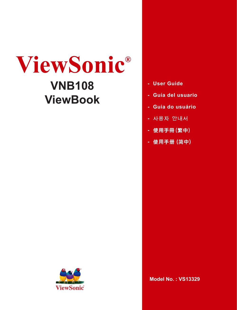 ViewSonic VS13329 Laptop User Manual