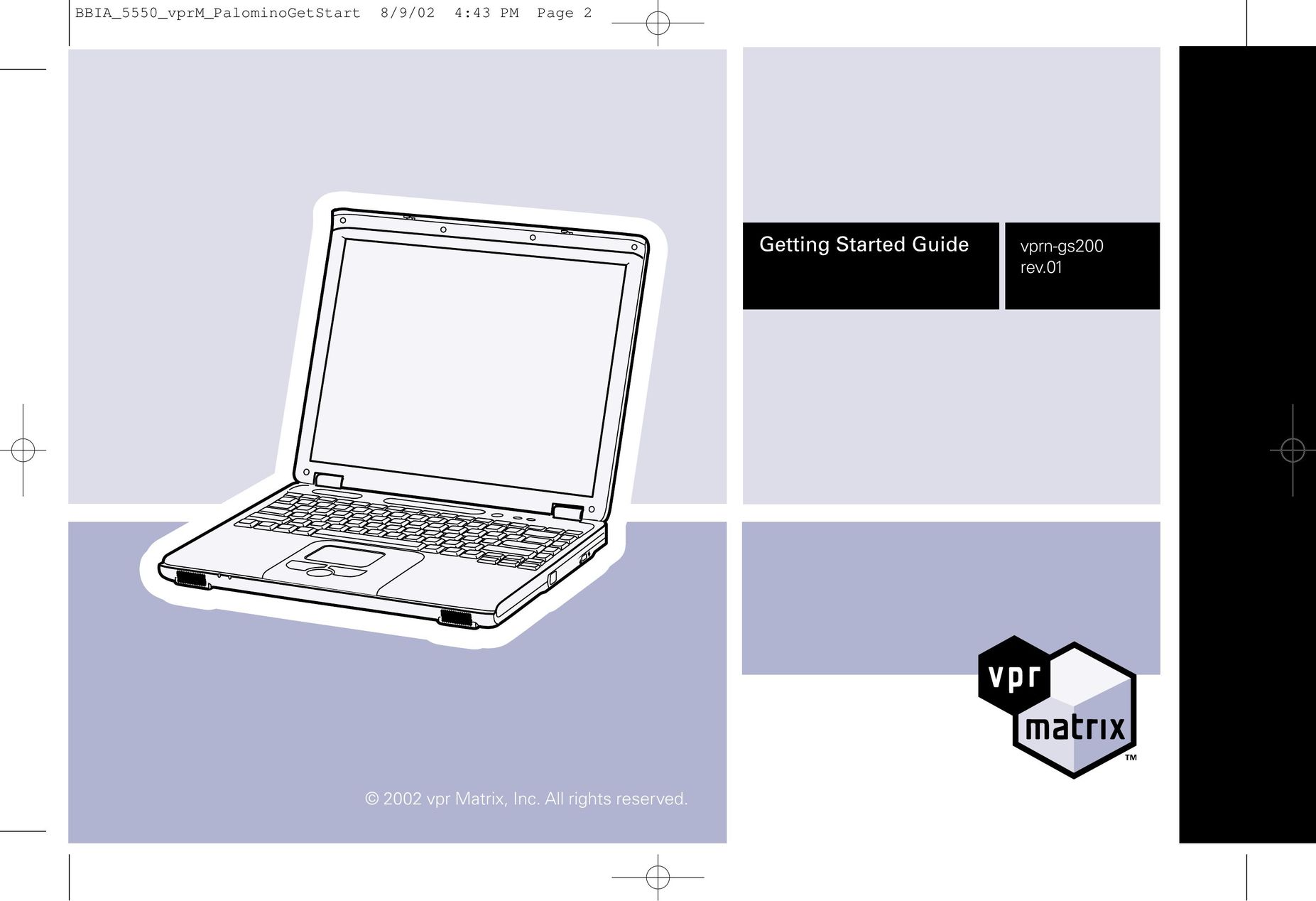 vpr Matrix VPRN-GS200 Laptop User Manual