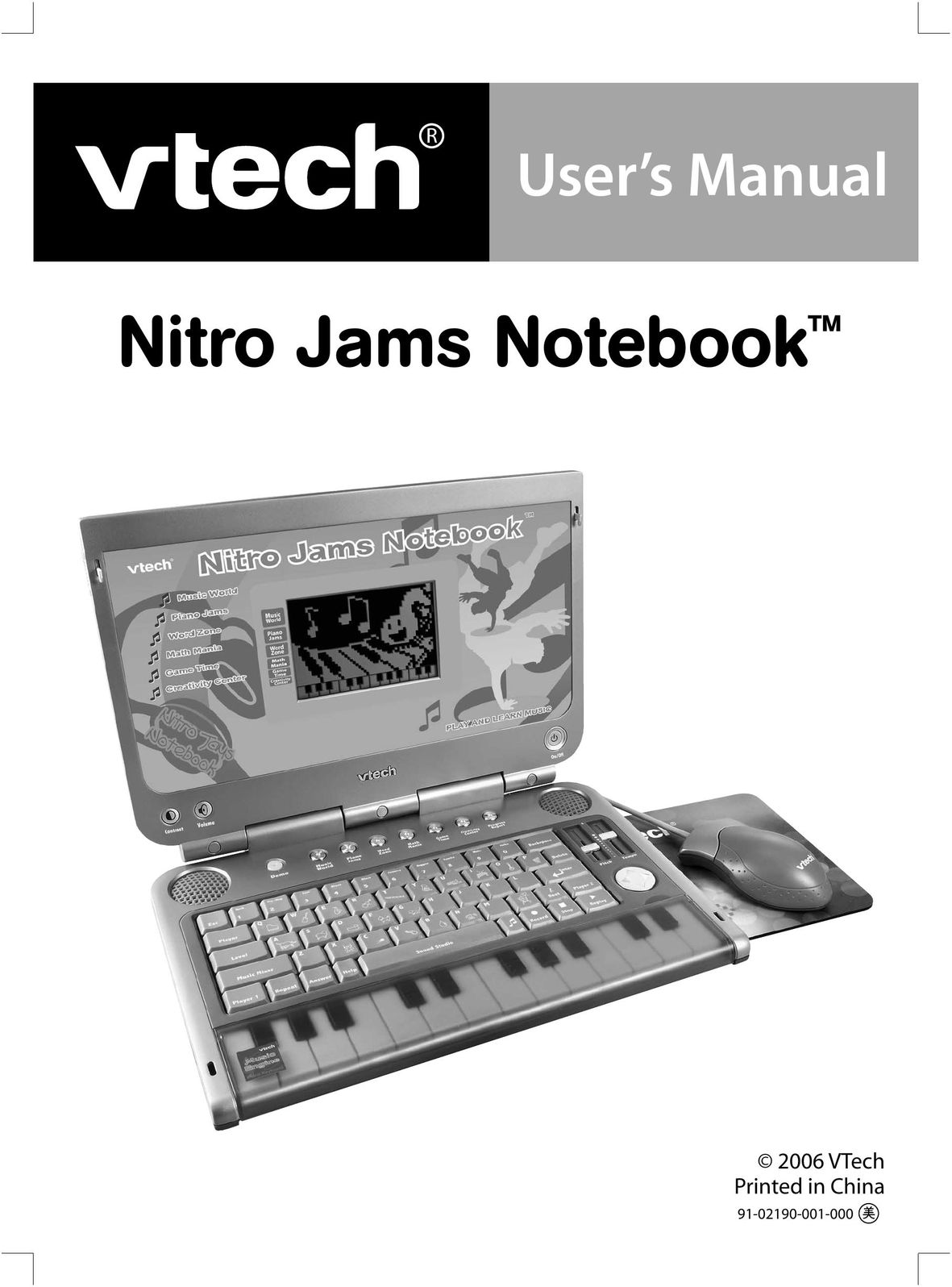 VTech Nitro Jams Notebook Laptop User Manual