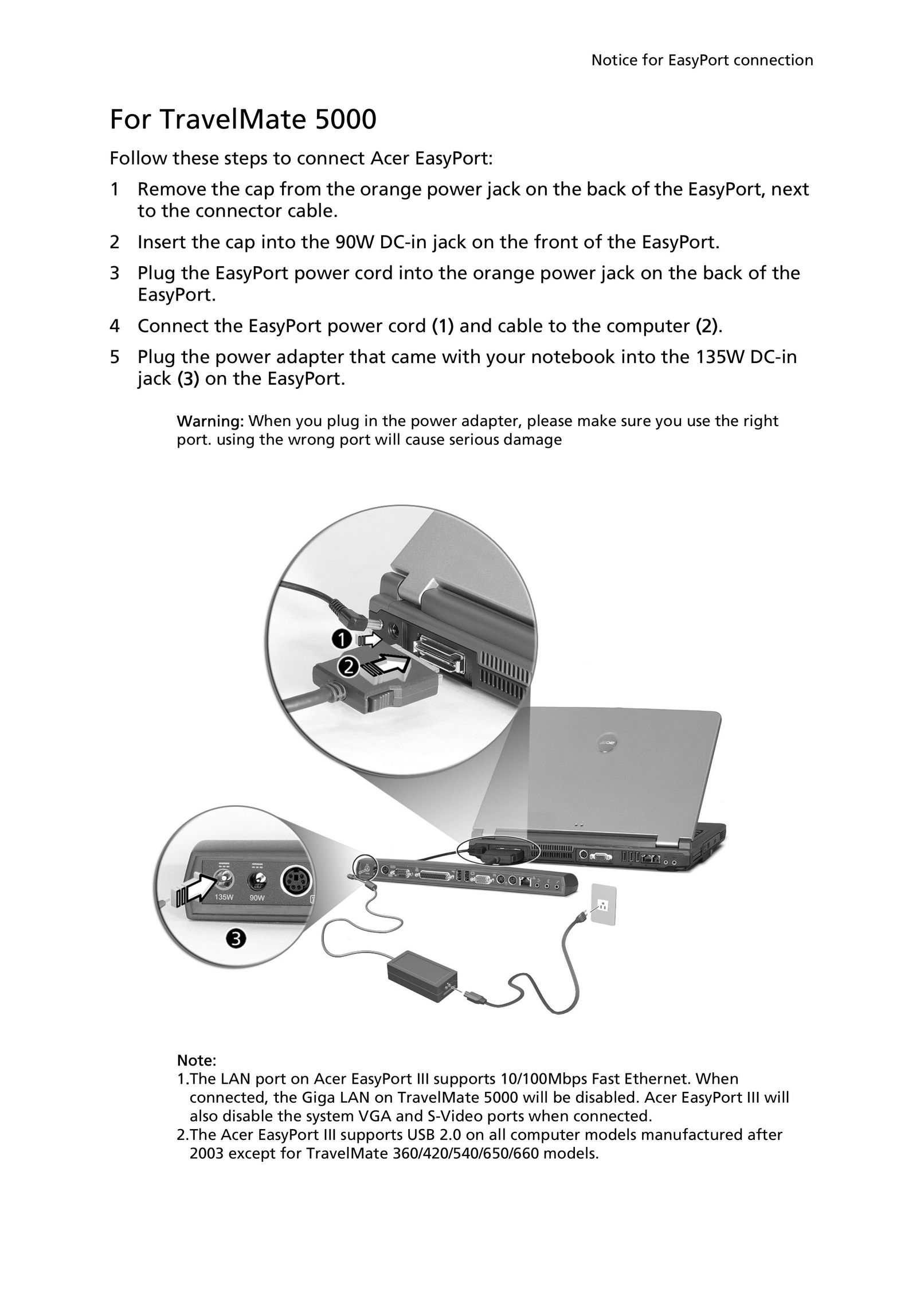Acer EasyPort III Laptop Docking Station User Manual