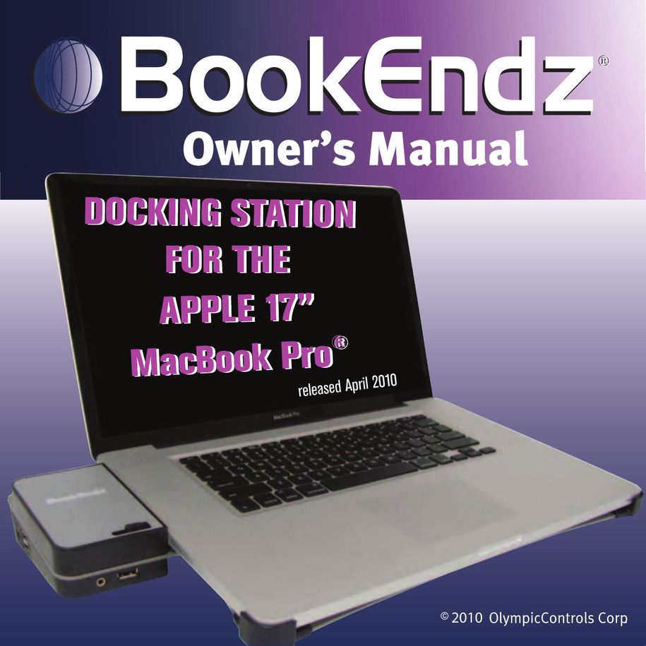 Bookendz BE-MBP17TB Laptop Docking Station User Manual