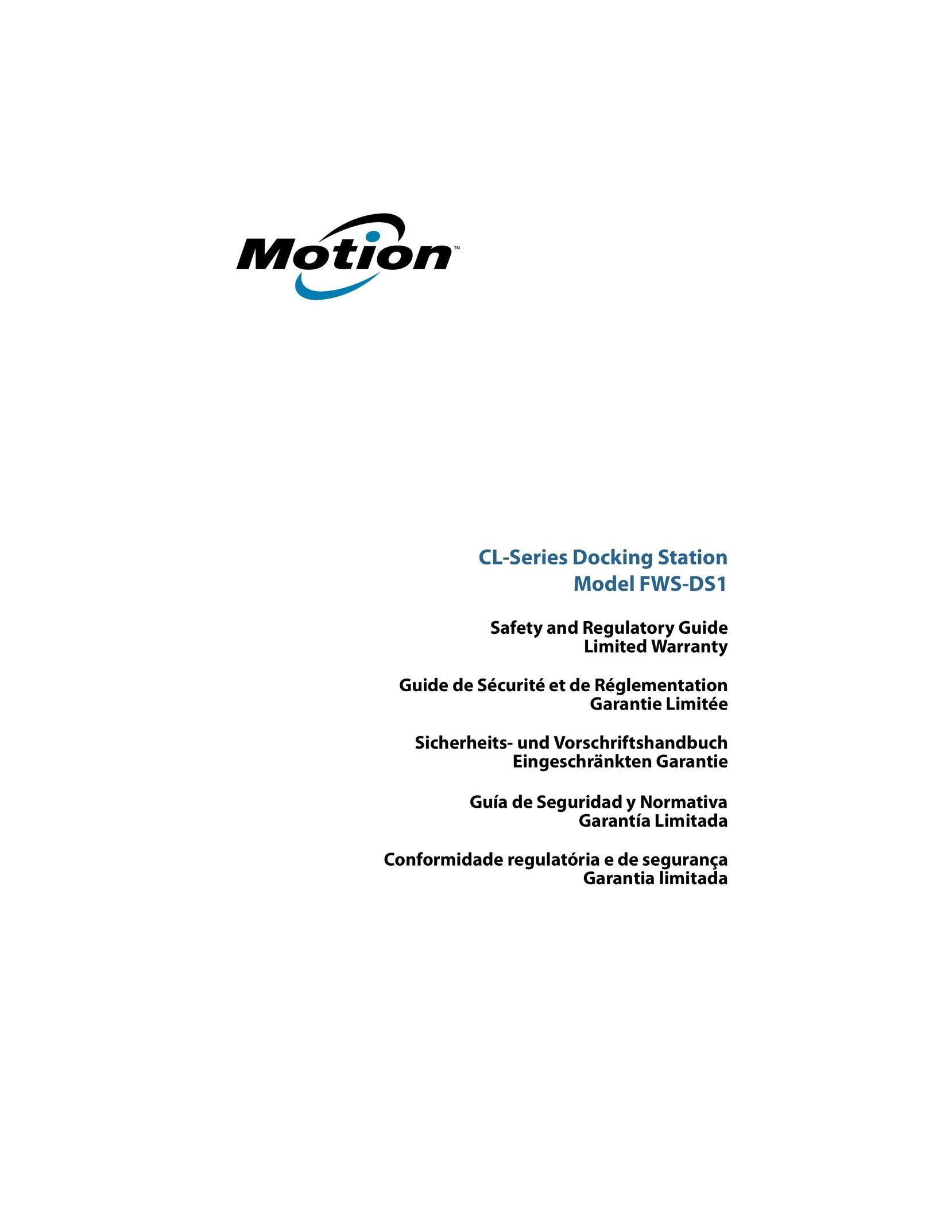 Motion Computing FWS-DS1 Laptop Docking Station User Manual