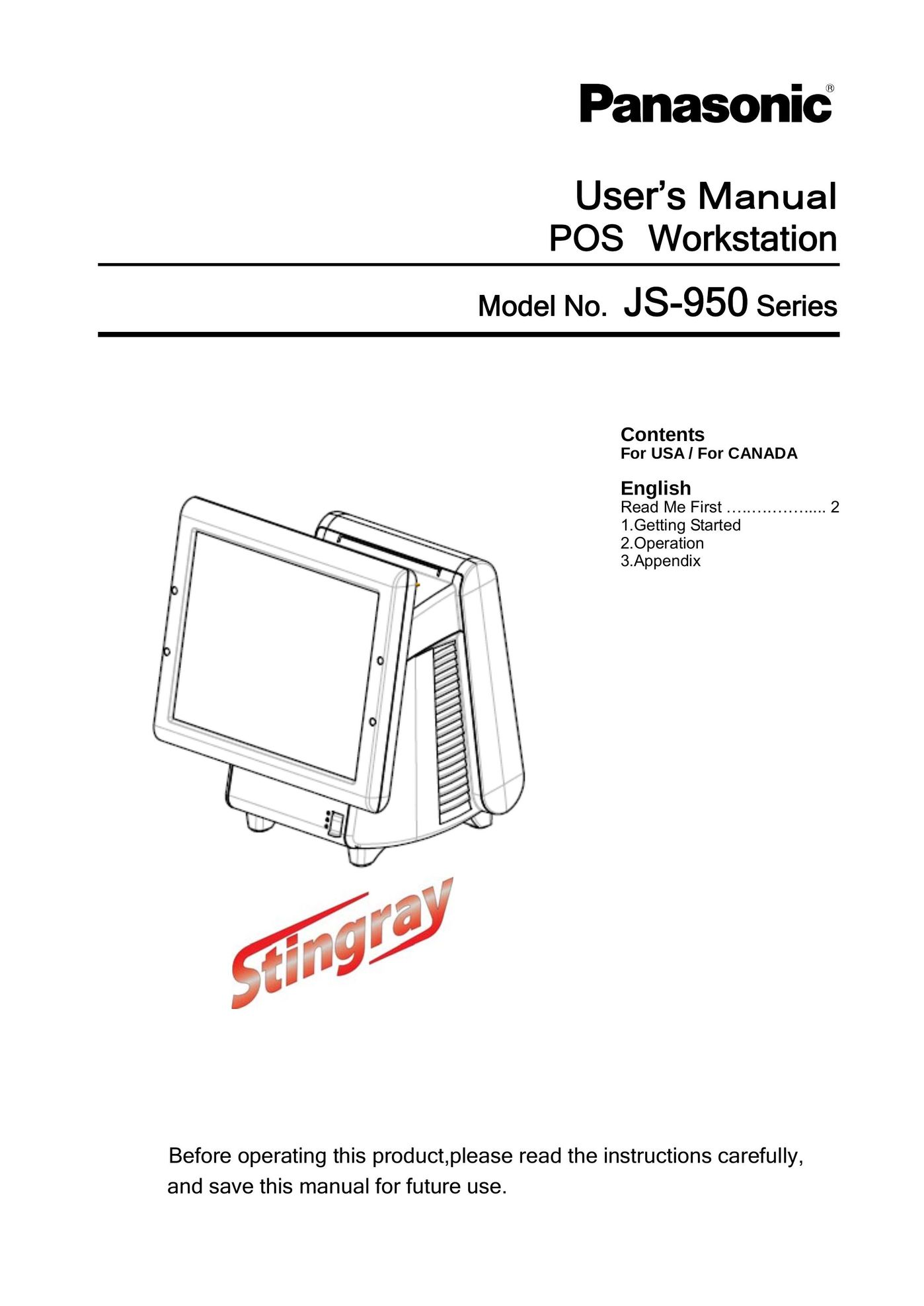 Panasonic JS950D5C020 Laptop Docking Station User Manual