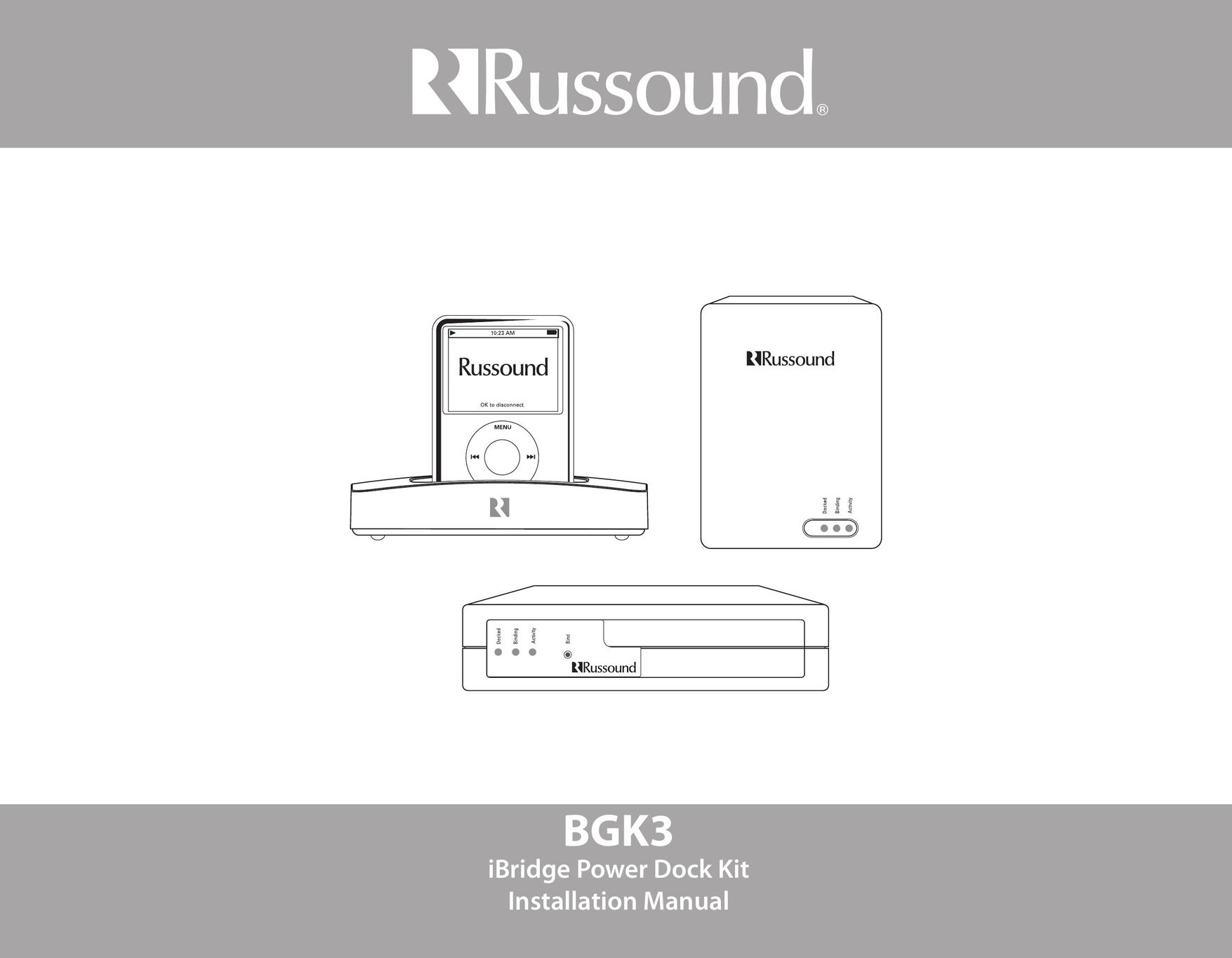 Russound BGK3 Laptop Docking Station User Manual