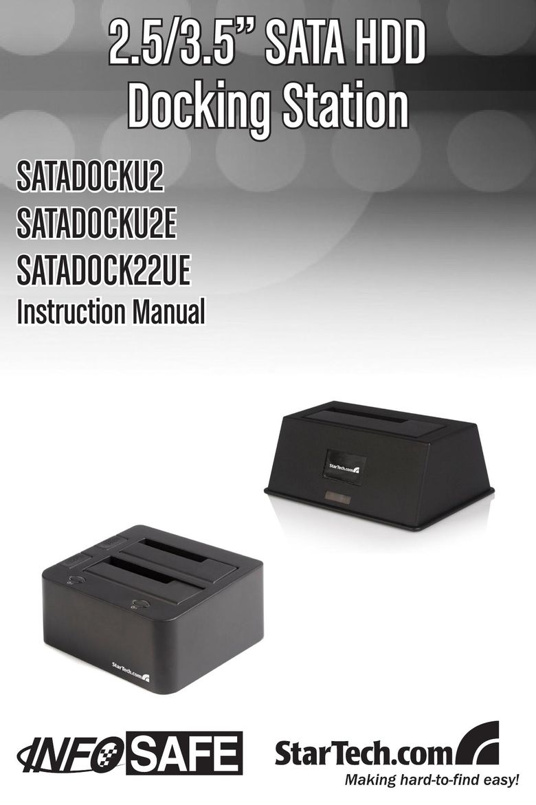 StarTech.com SATADOCKU2 Laptop Docking Station User Manual