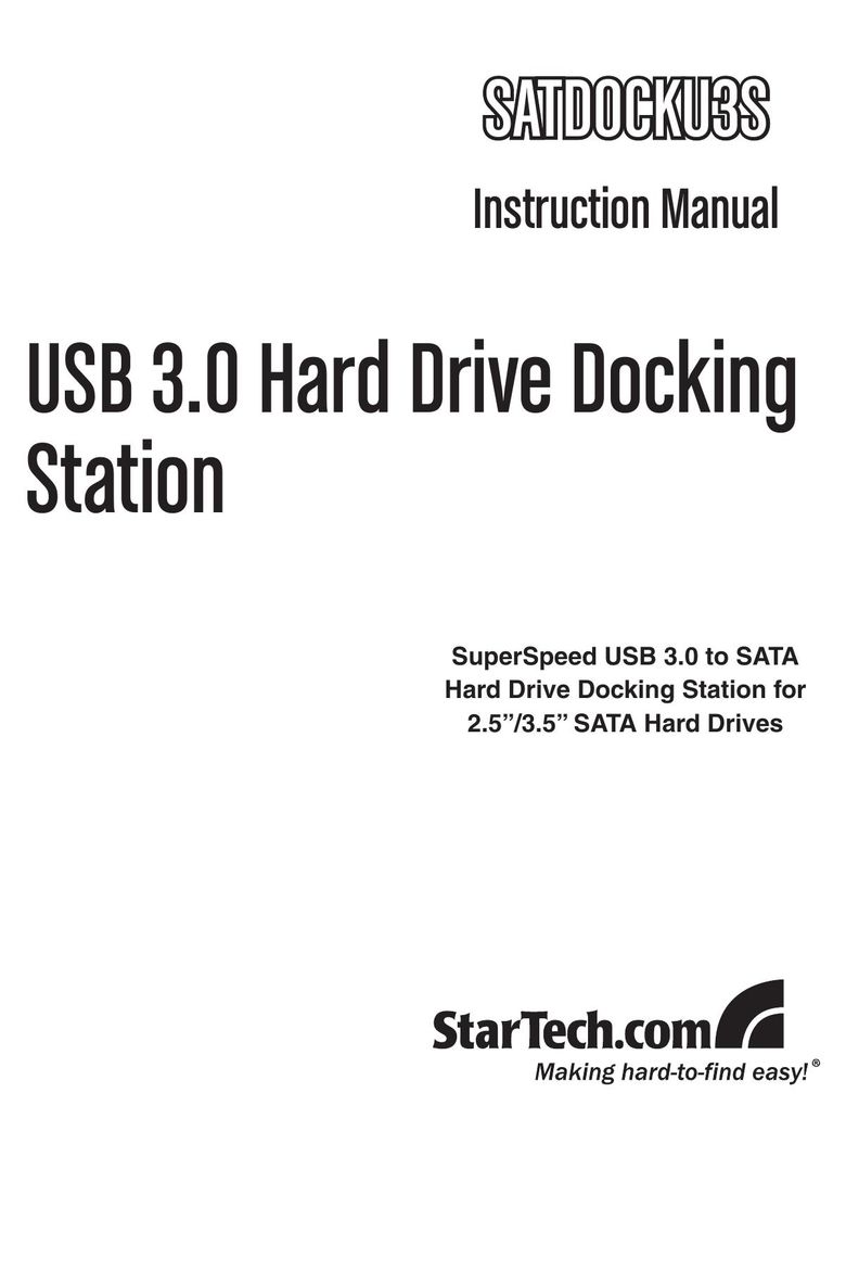 StarTech.com SATDOCKU3S Laptop Docking Station User Manual