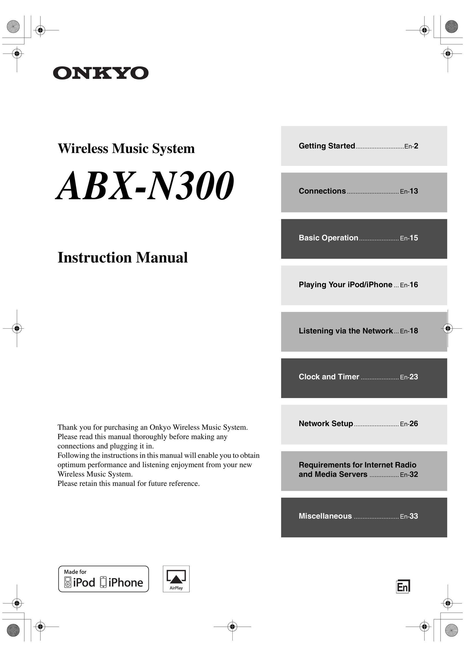 Onkyo ABX-N300 Laser Pointer User Manual
