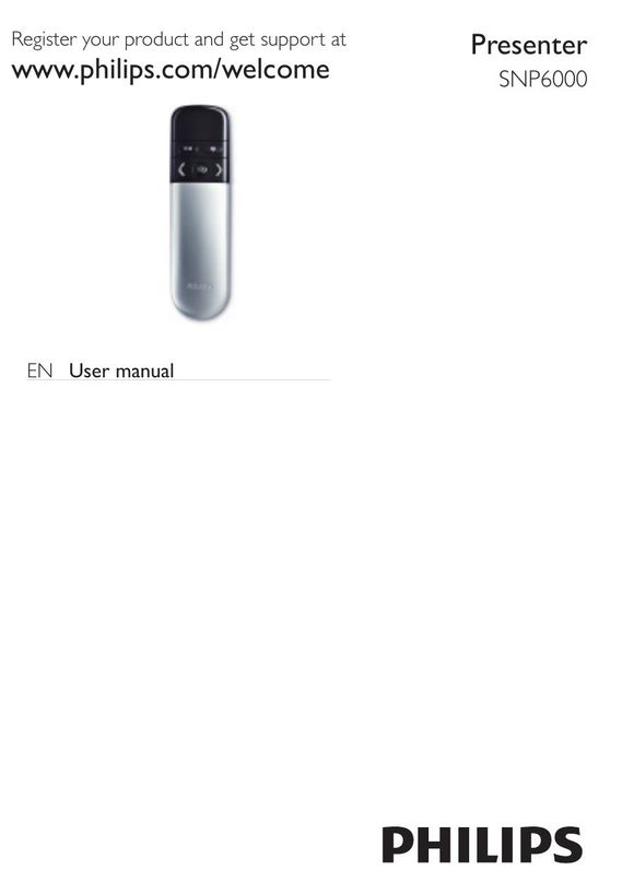 Philips DB100486 Laser Pointer User Manual