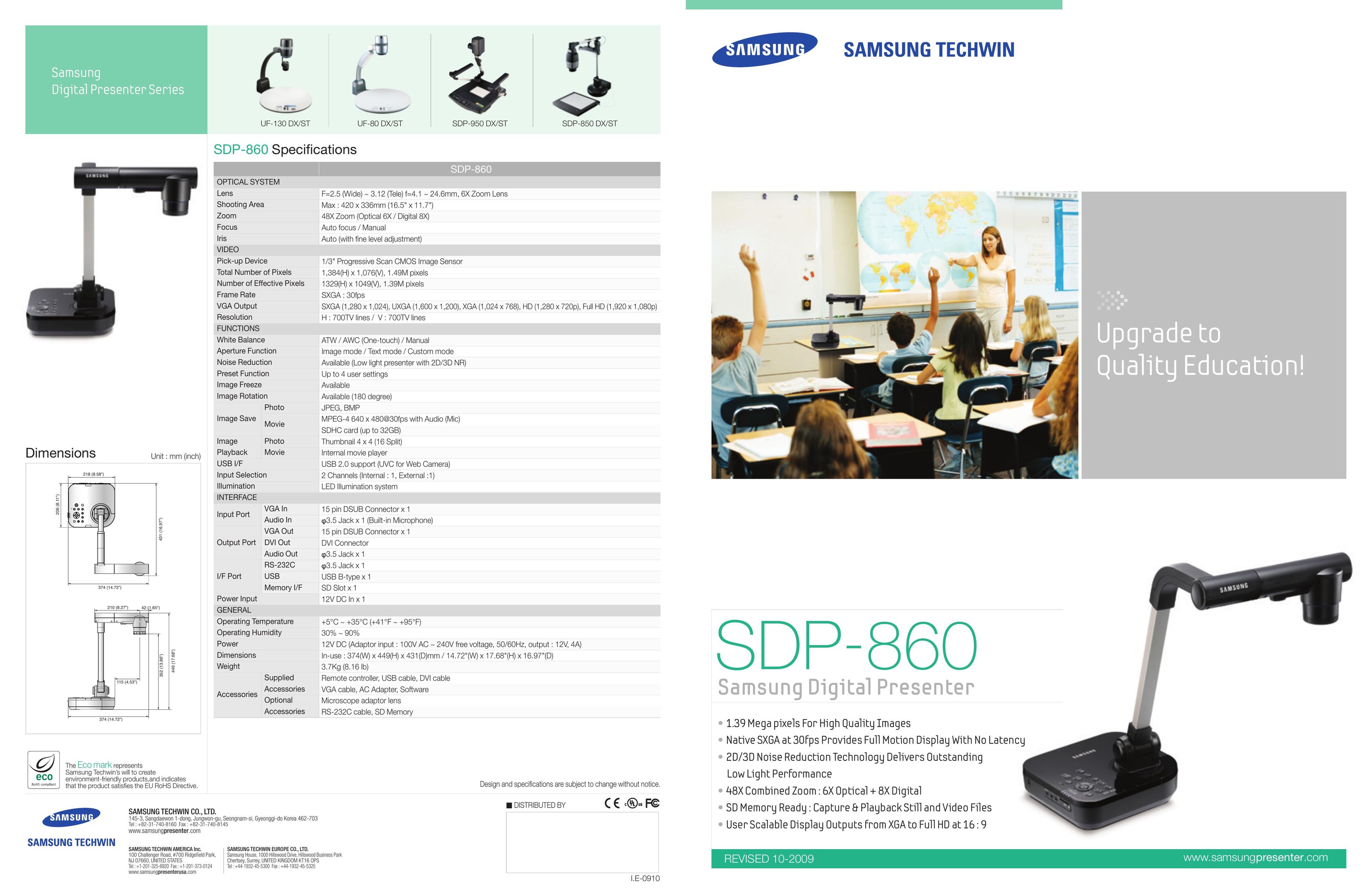 Samsung SDP-860 Laser Pointer User Manual