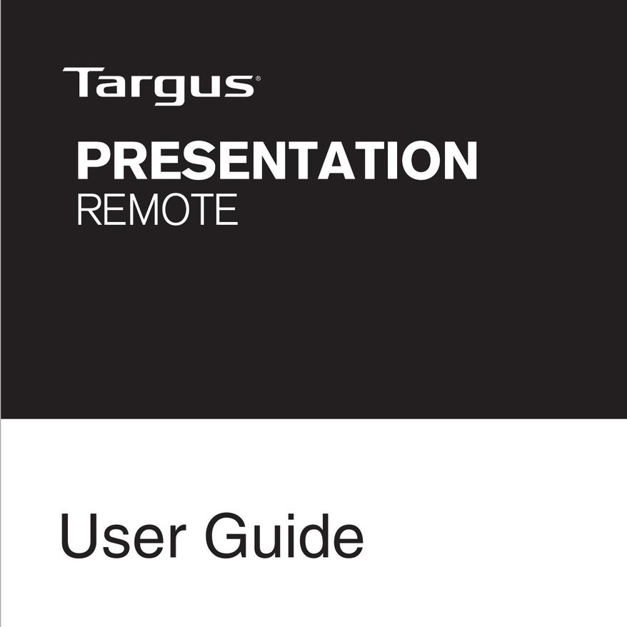 Targus AMP18US Laser Pointer User Manual