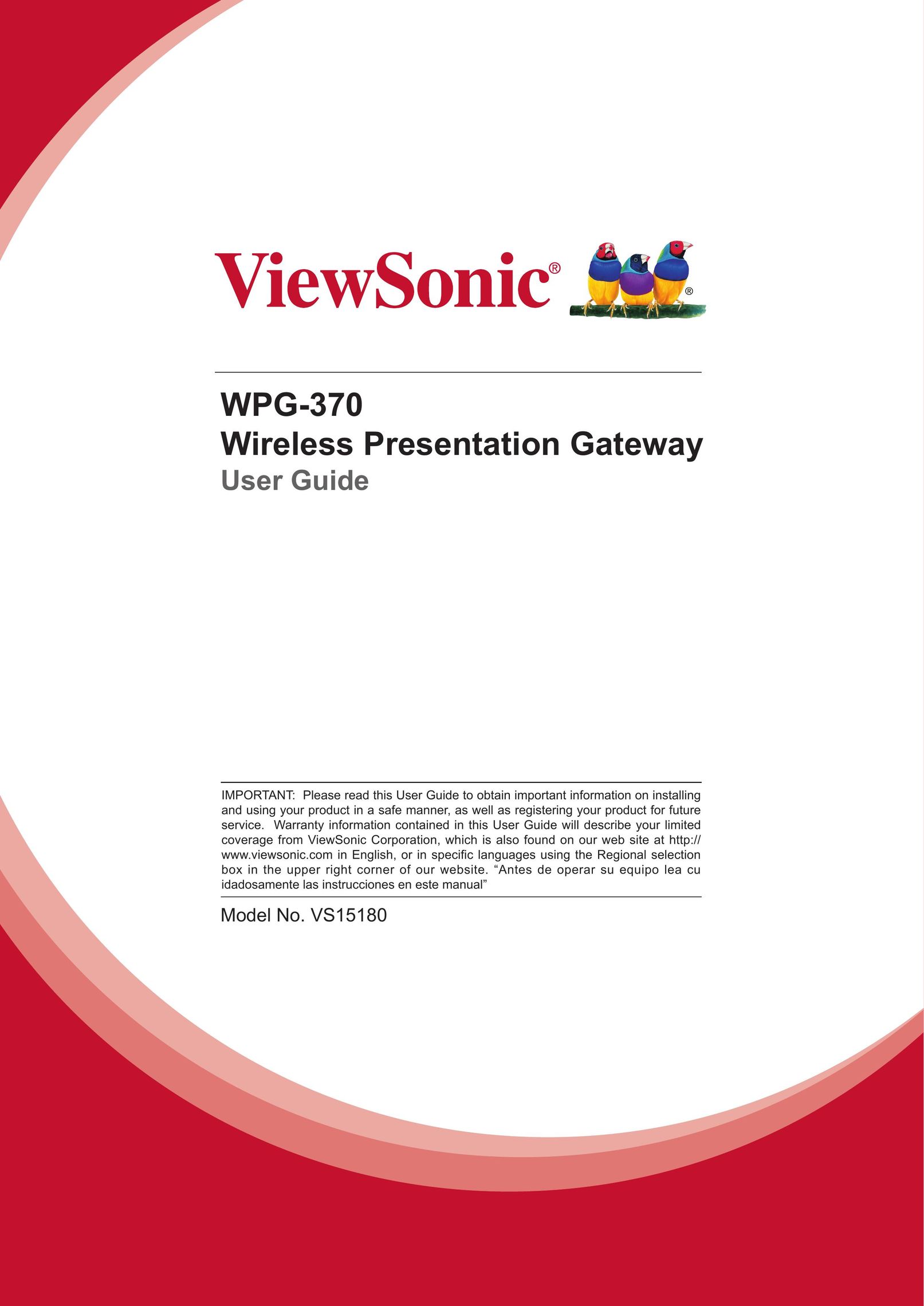 ViewSonic WPG-370 Laser Pointer User Manual