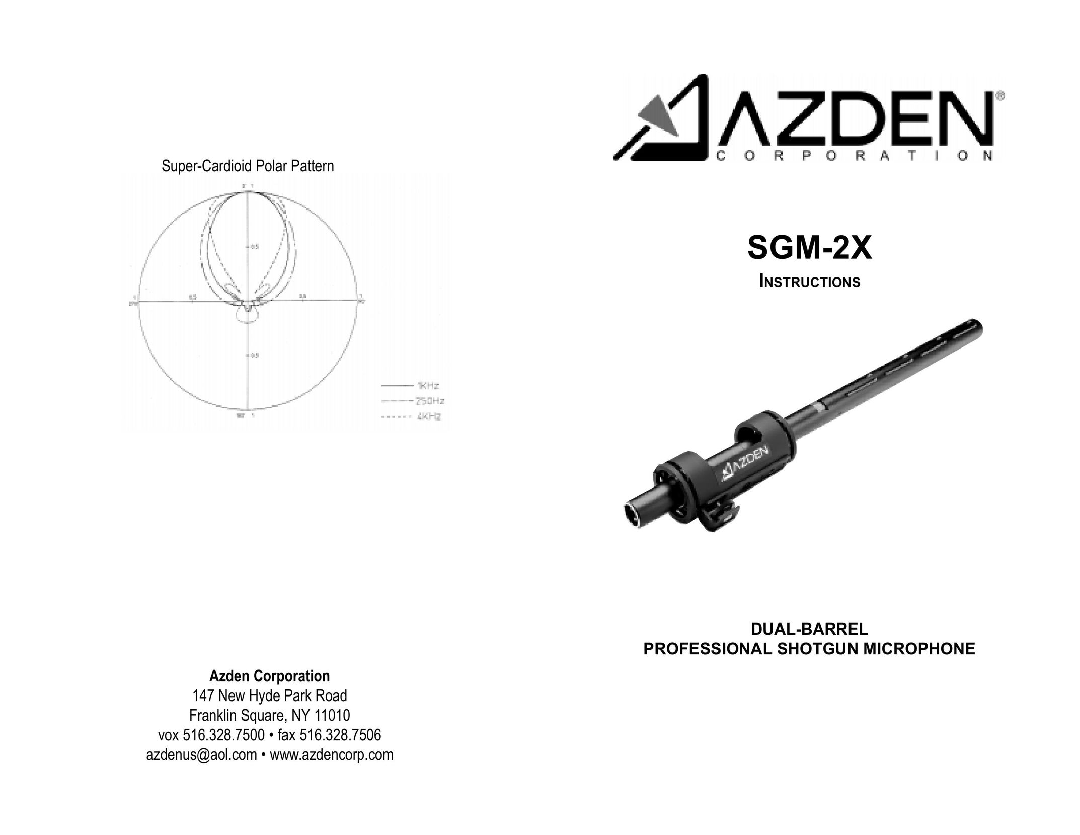 Azden SGM2X Microcassette Recorder User Manual