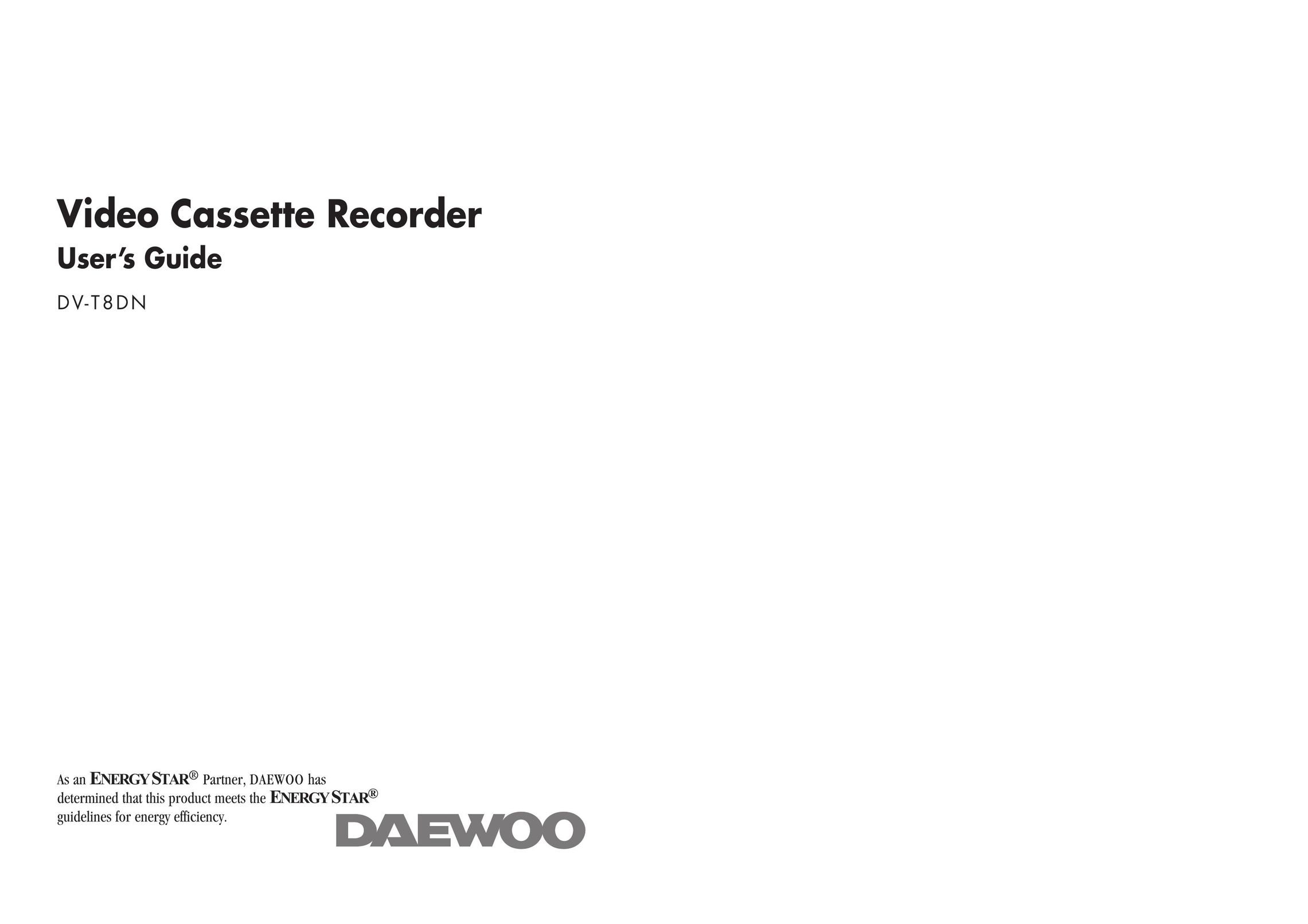 Daewoo DV-T8DN Microcassette Recorder User Manual