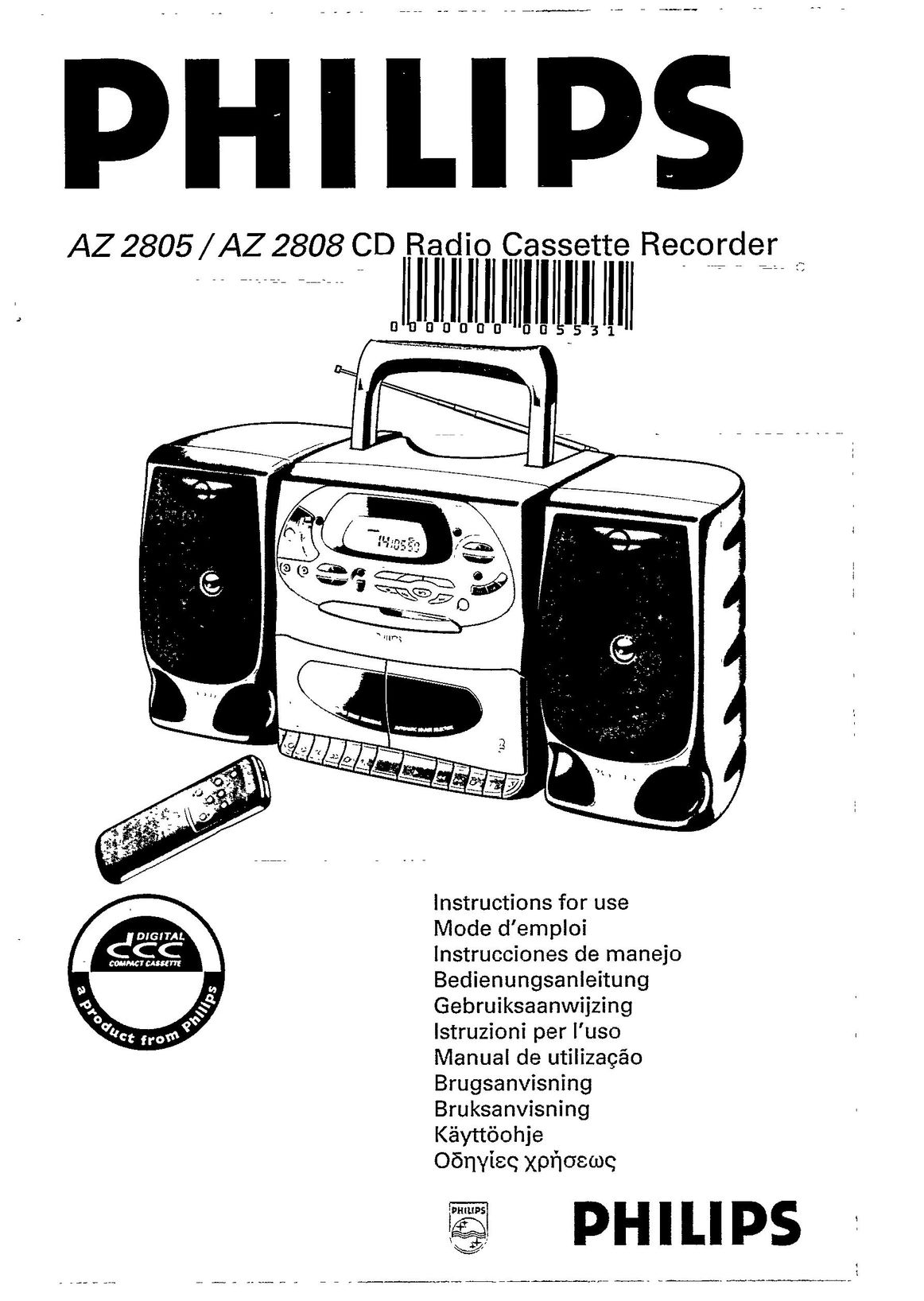 Magnavox AZ2808 Microcassette Recorder User Manual